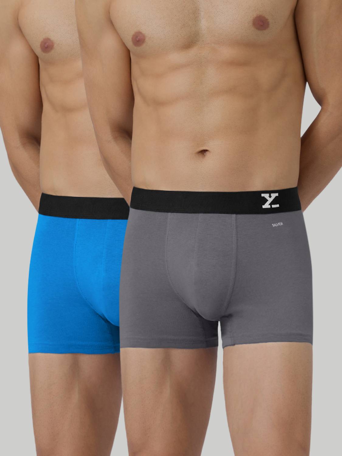 XYXX Pack of 2 Aero Anti-bacterial Odour-free cotton Solid Men Tr