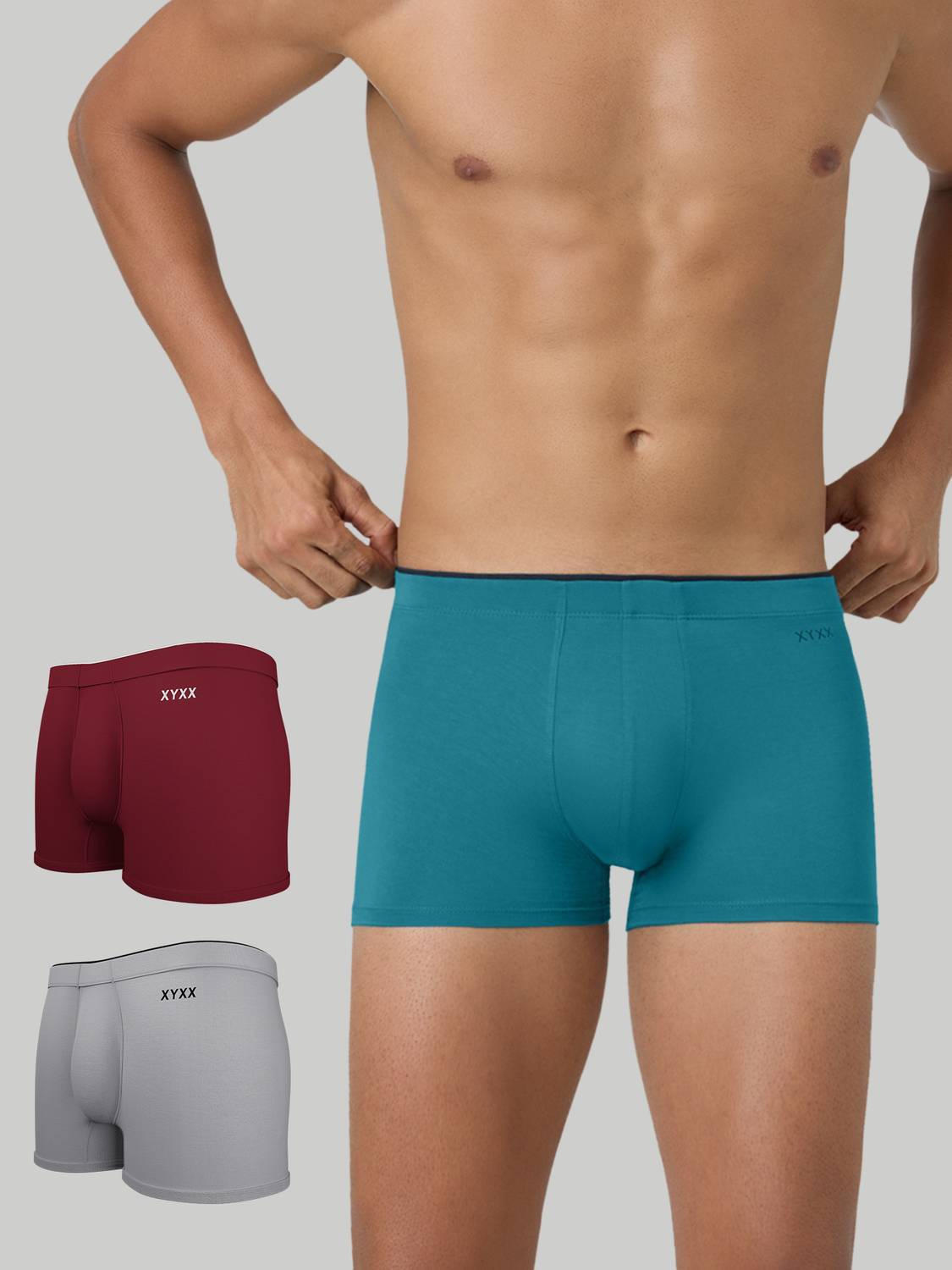 XYXX Pack of 3 Underwear Uno Intellisoft Micro Modal Solid Solid