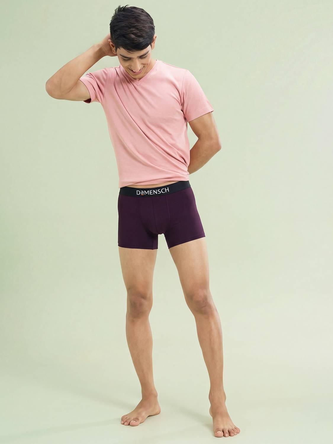 Damensch Men Feel Mint Peppermint Finish Maroon Brief - Image 5