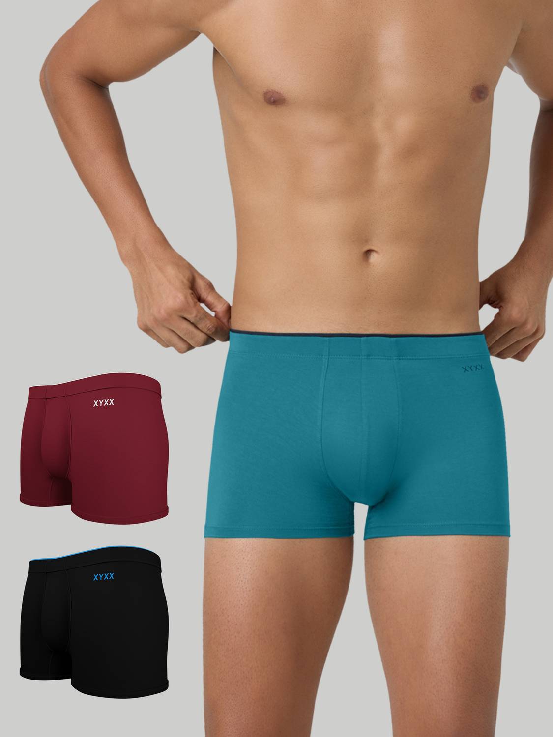 XYXX Pack of 3 Underwear Uno Intellisoft Micro Modal Solid Solid