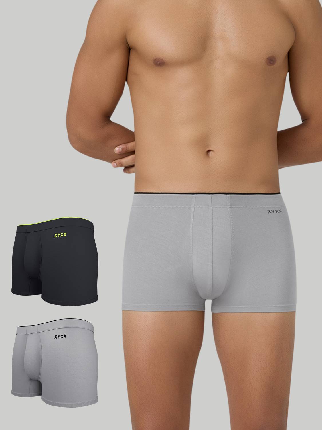 XYXX Pack of 3 Underwear Uno Intellisoft Micro Modal Solid Solid
