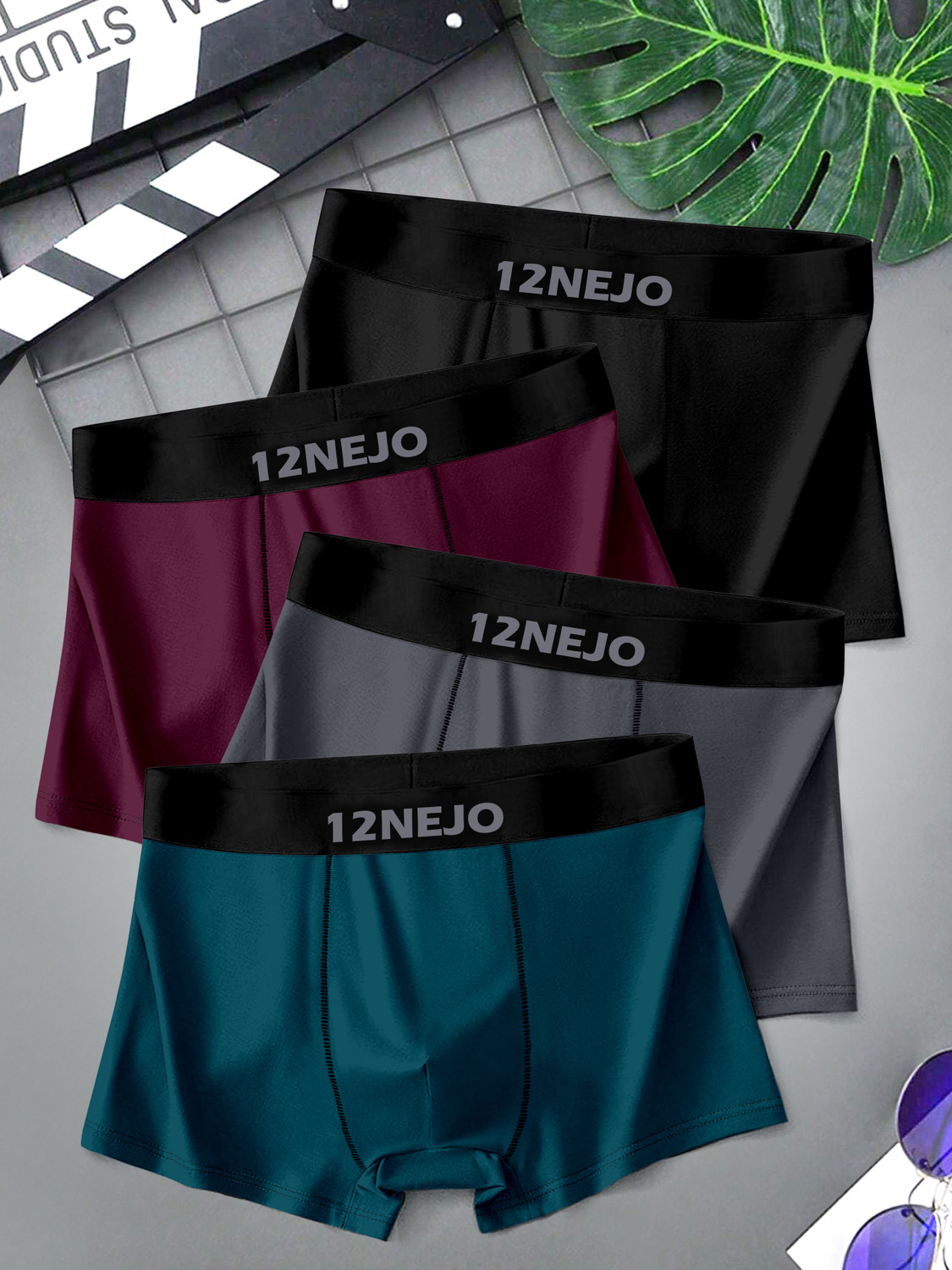 Image of 12NEJO Pack of 4 Solid Men Trunk