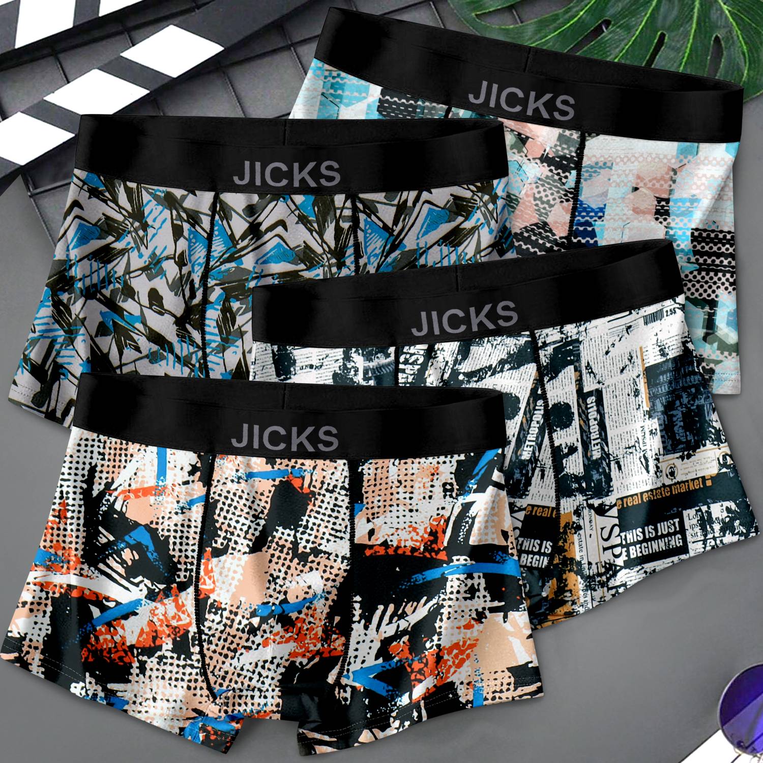 jicks Pack of 2 Printed Men Trunk