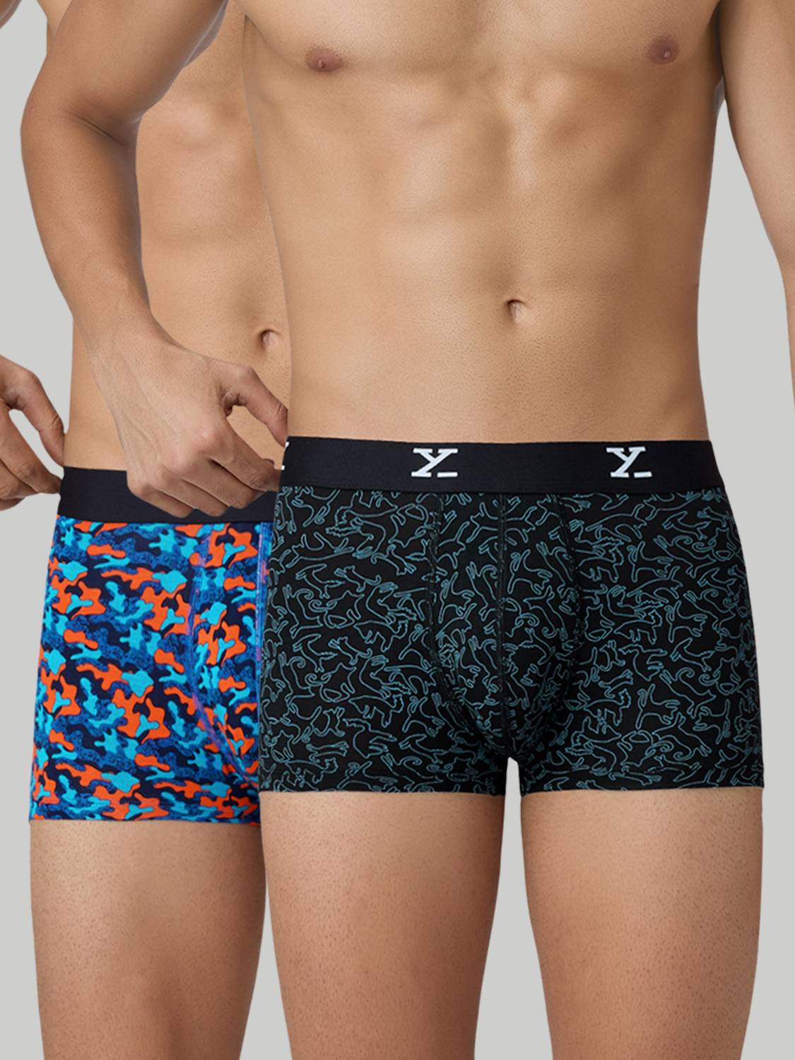 XYXX Pack of 2 Shuffle Intellisoft Micro Modal Printed Printed Me