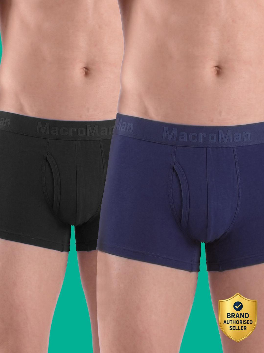 Image of Macroman Pack of 2 Solid Men Trunk