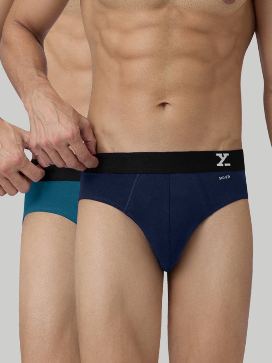 XYXX Pack of 2 Aero Anti-bacterial Odour-free cotton Solid Men Br