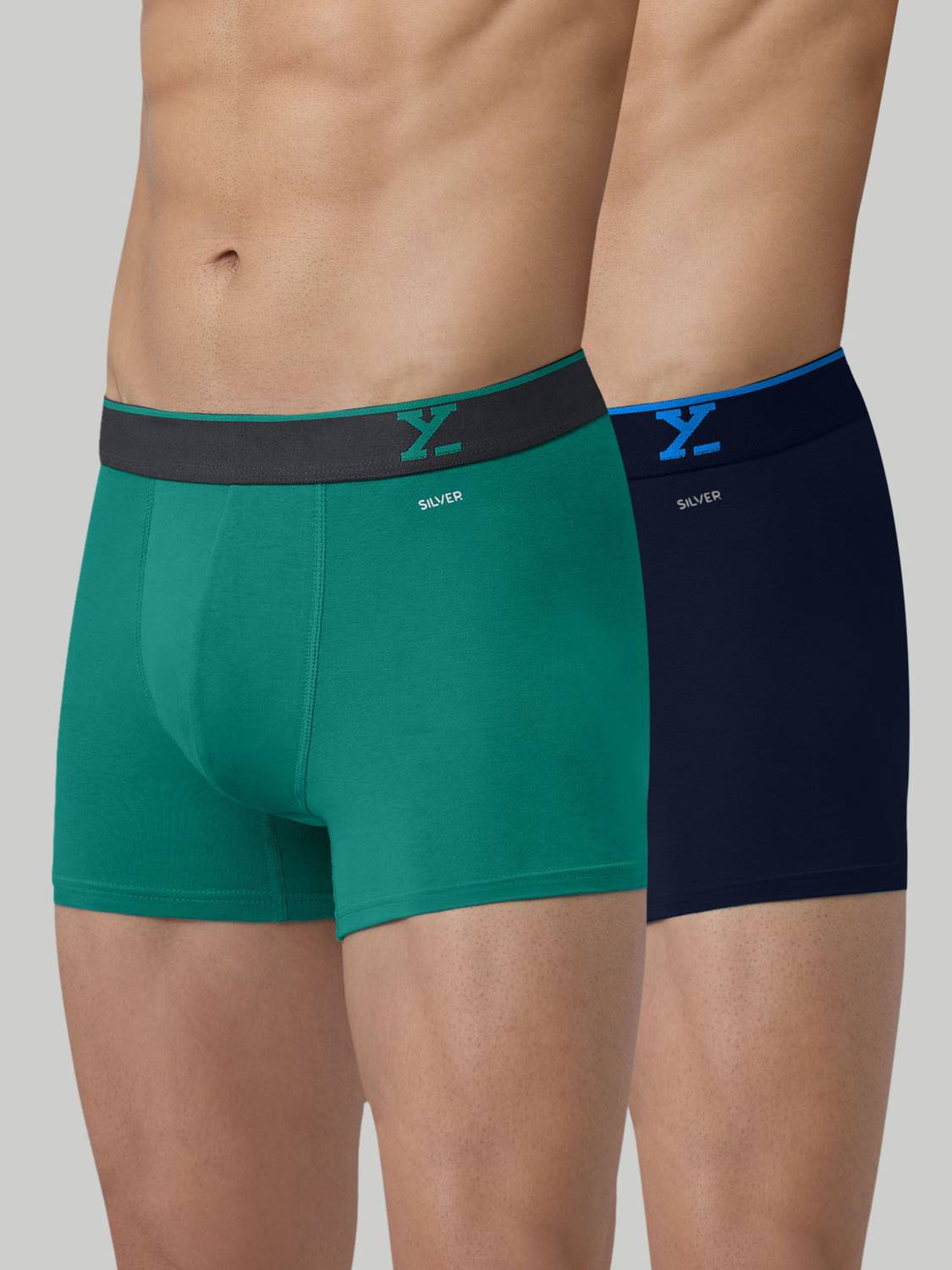 XYXX Pack of 2 Traq Anti-bacterial Odour-free cotton Solid Men Tr