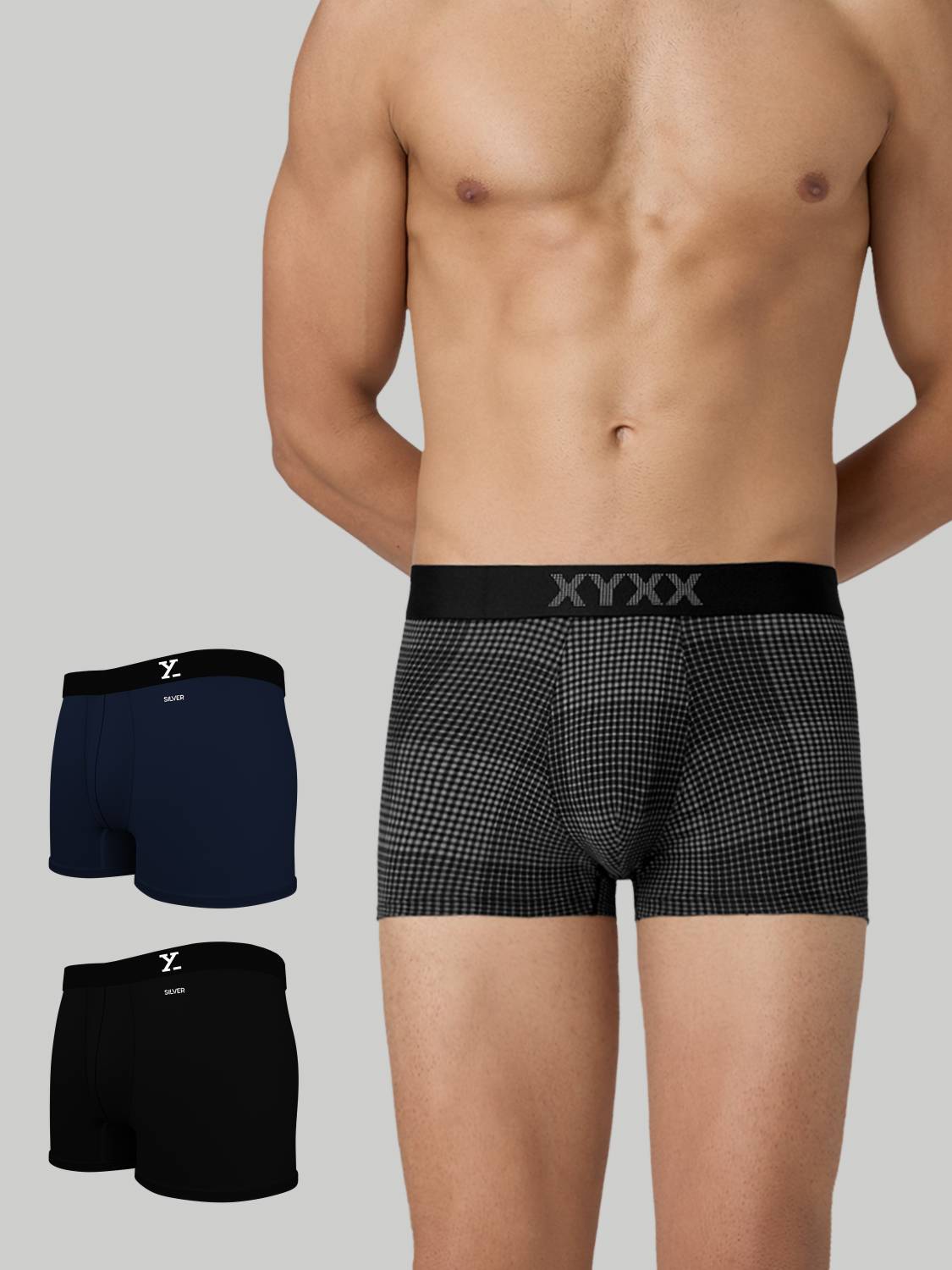 XYXX Men Cotton Printed Regular Fit Brief Pack of 3 - Image 1