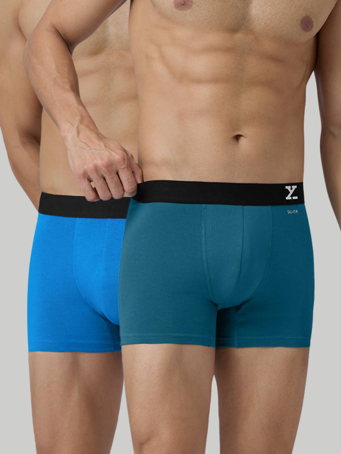 XYXX Pack of 2 Aero Anti-bacterial Odour-free cotton Solid Men Tr