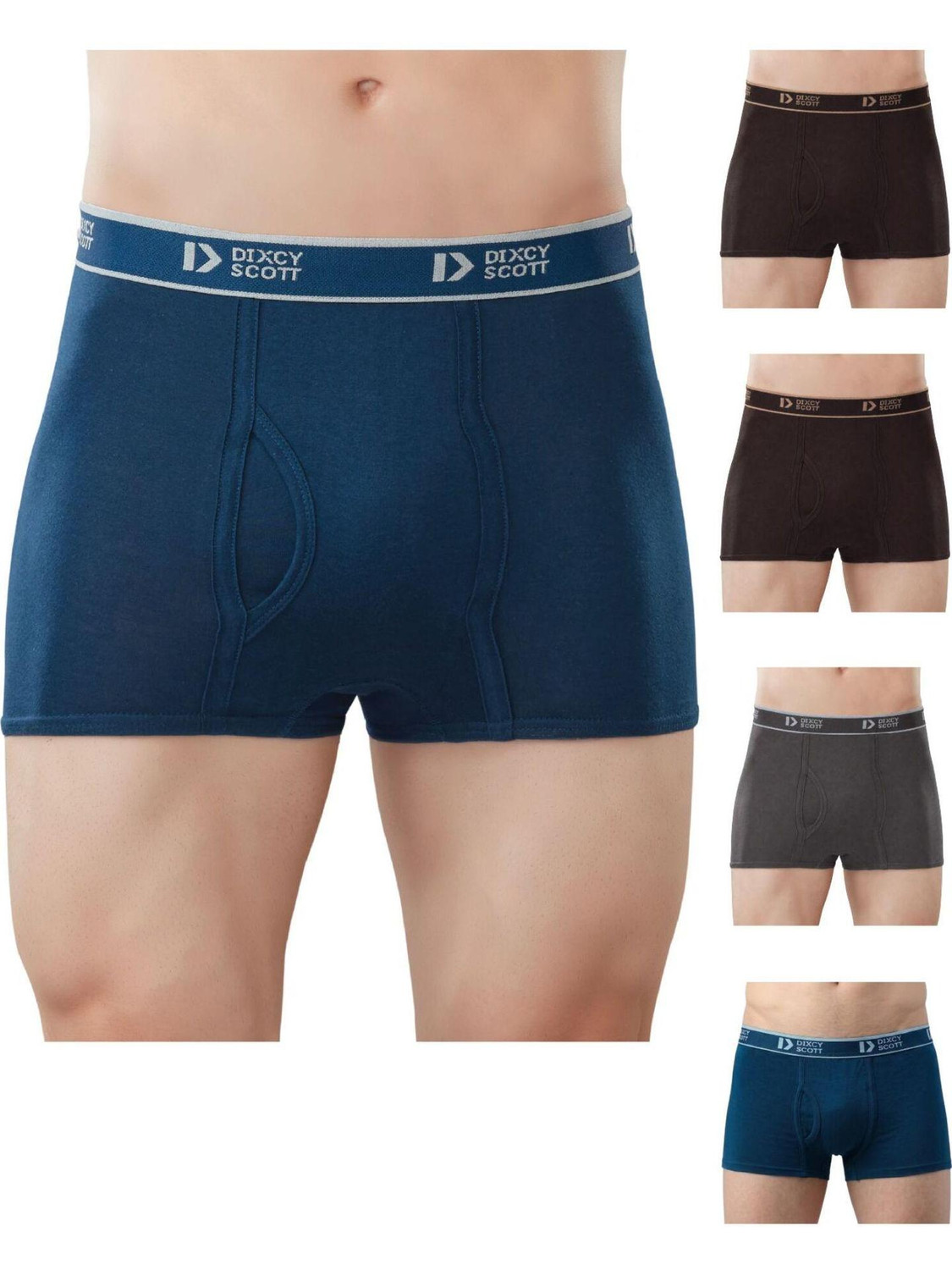 Image of Dixcy Scott Originals Men Swish 100% Combed Cotton - Breathable | C-Open | No Ride up Long Trunk Brief