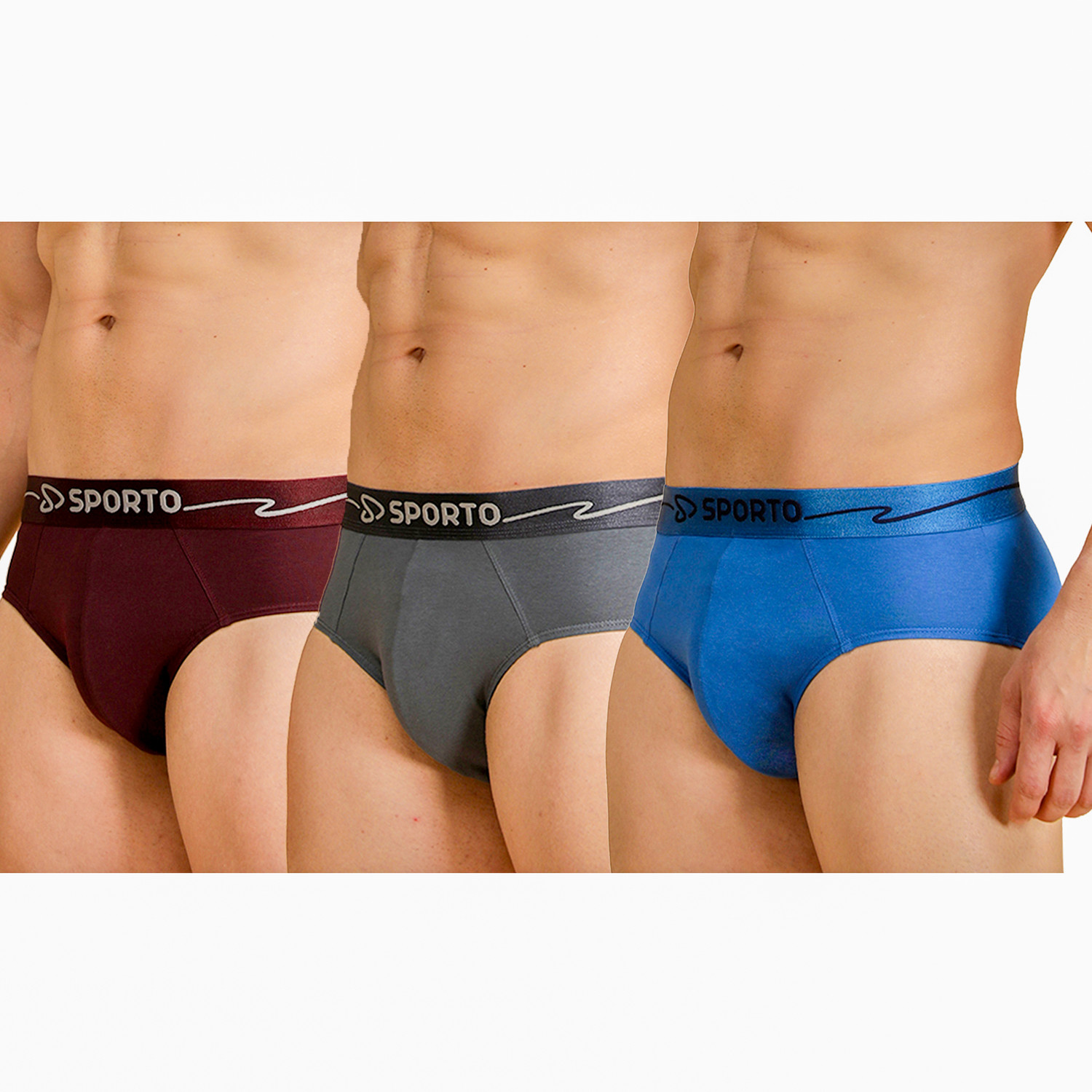 Image of Macho Sporto Pack of 3 Solid Men Brief