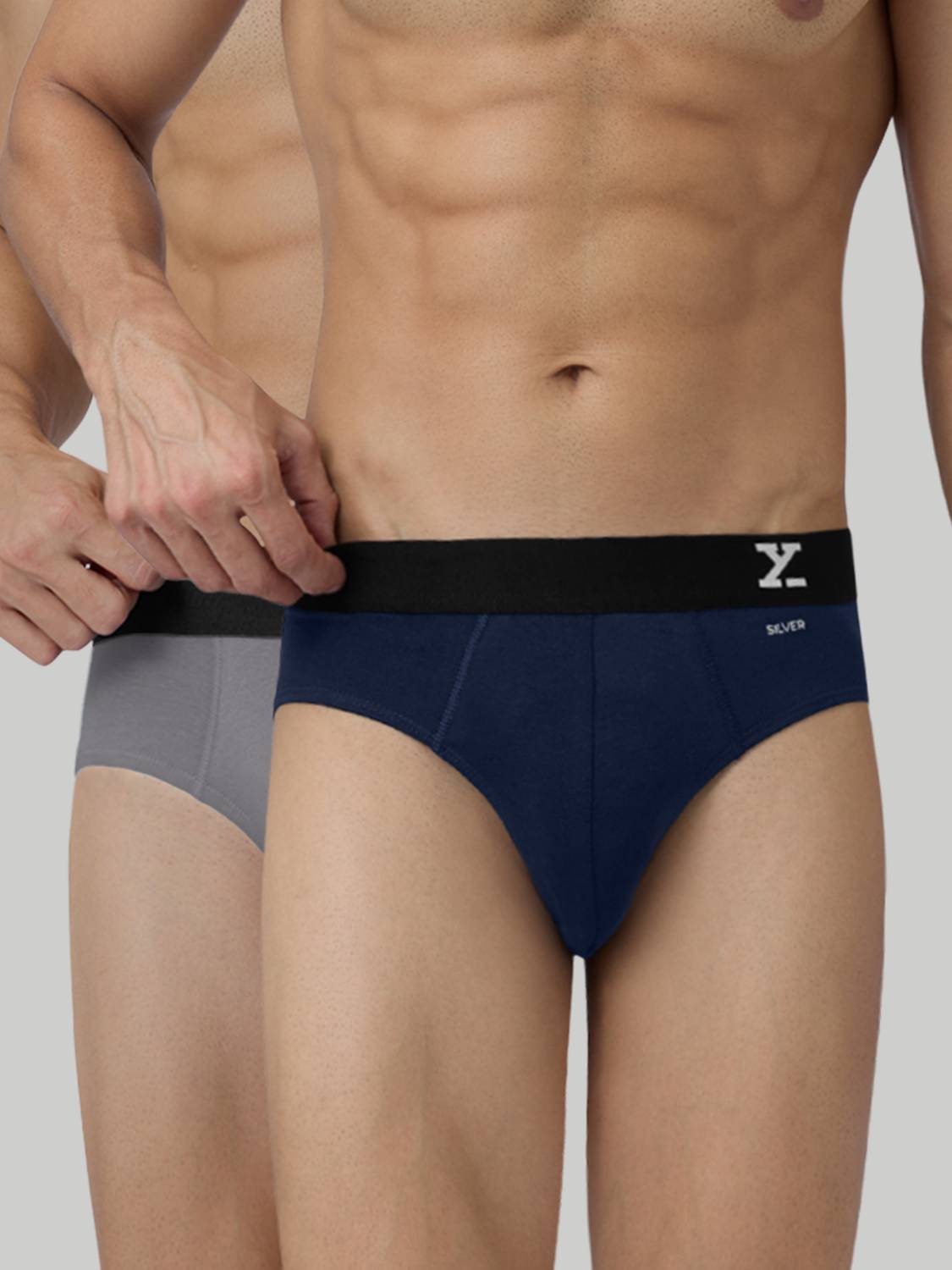 XYXX Pack of 2 Aero Anti-bacterial Odour-free cotton Solid Men Br