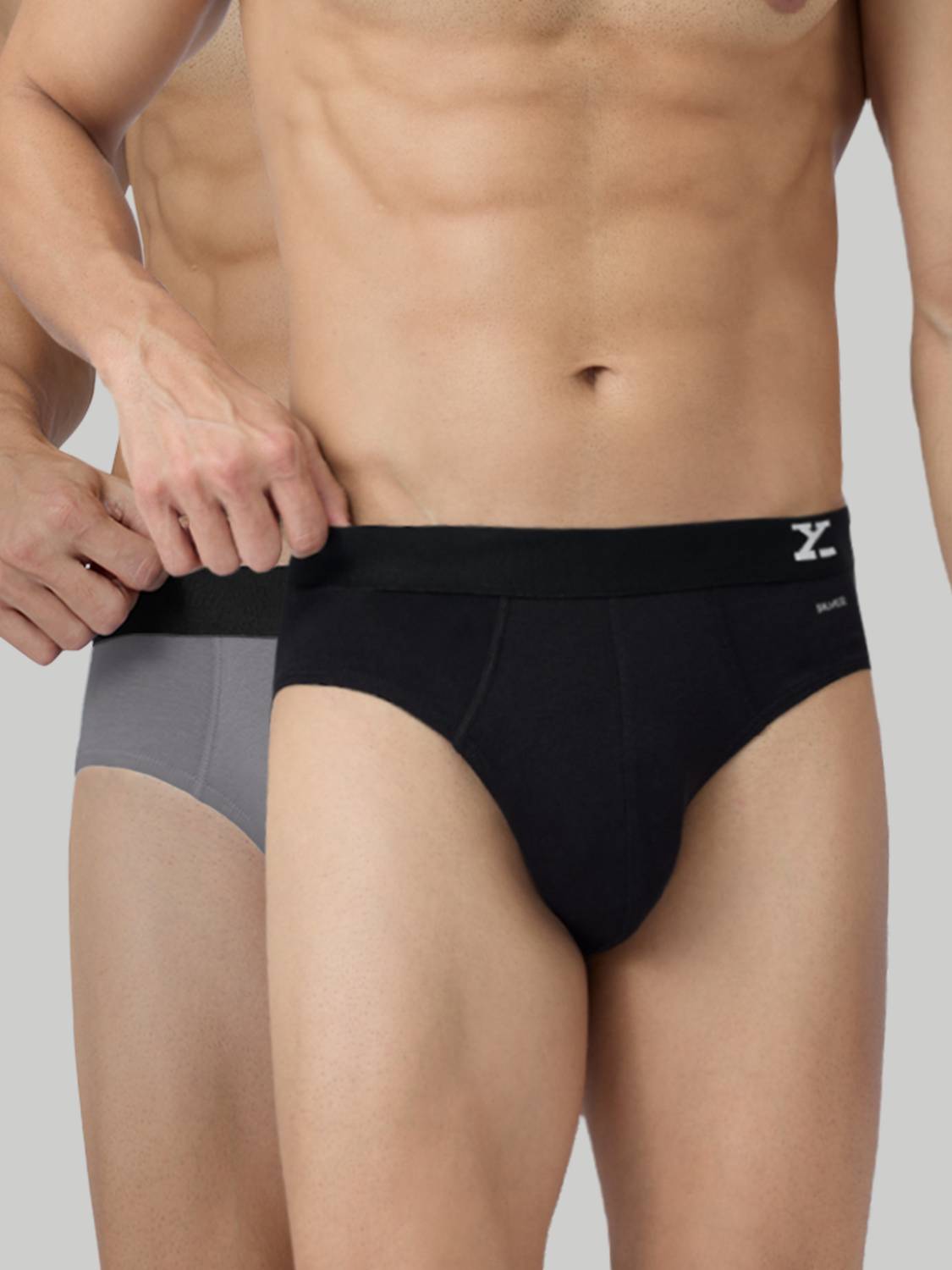 XYXX Pack of 2 Aero Anti-bacterial Odour-free cotton Solid Men Br