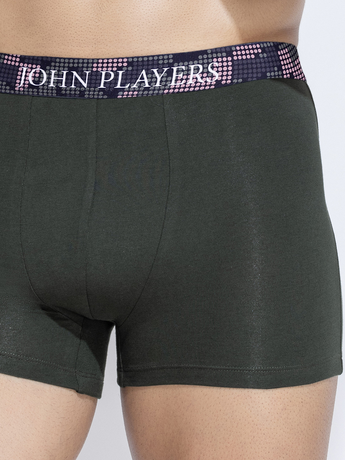 Image of John Players Men Contoured Crotch Cotton Fabric (Green) Brief