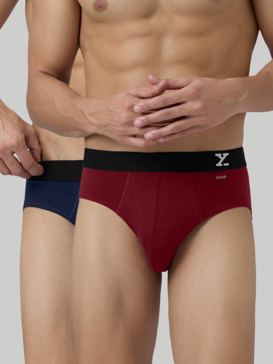 XYXX Pack of 2 Aero Anti-bacterial Odour-free cotton Solid Men Br
