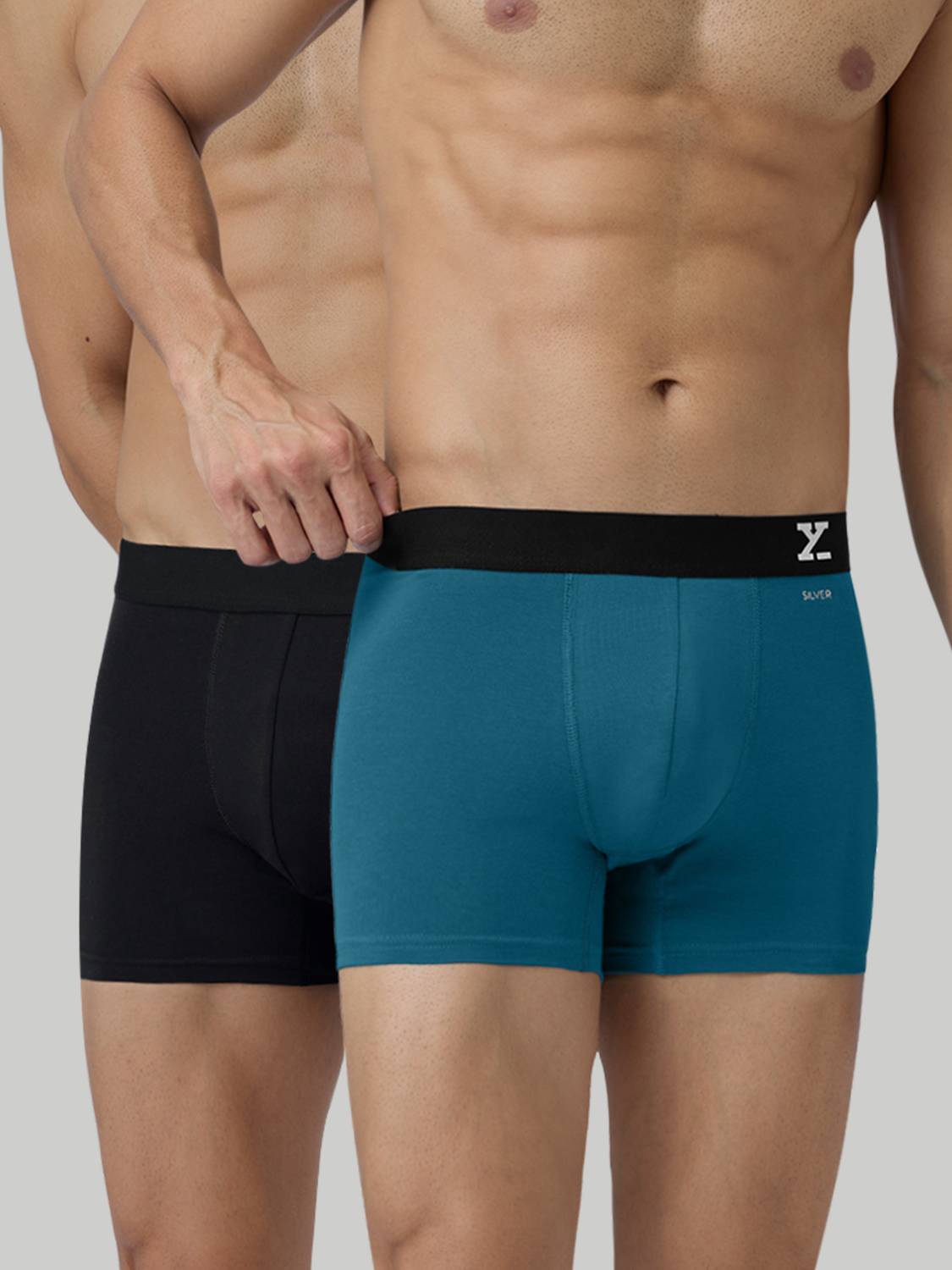 XYXX Pack of 2 Aero Anti-bacterial Odour-free cotton Solid Men Tr