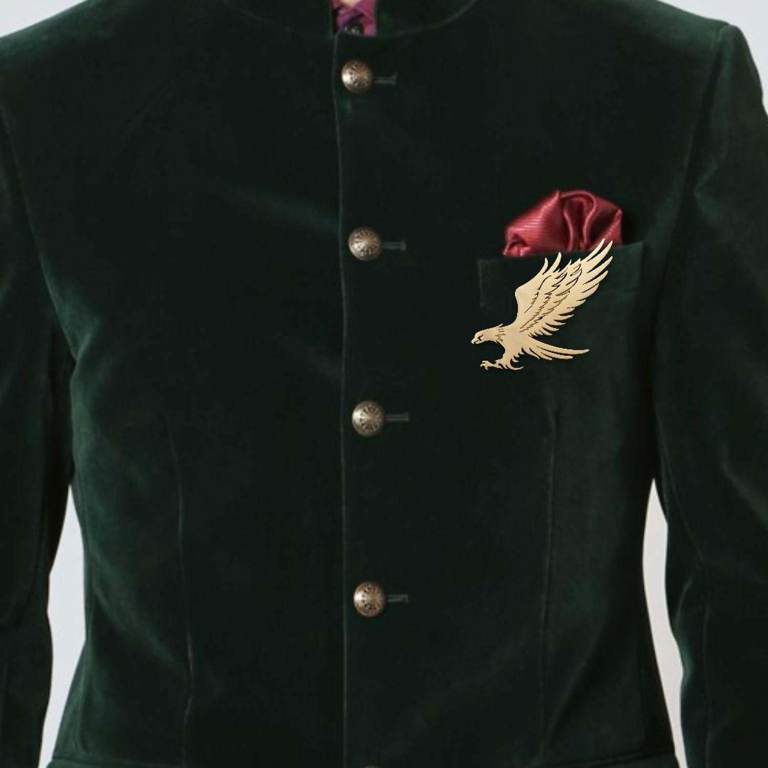 Image of Adorn Stainless Steel Eagle Brooch For Men / Women Brooch