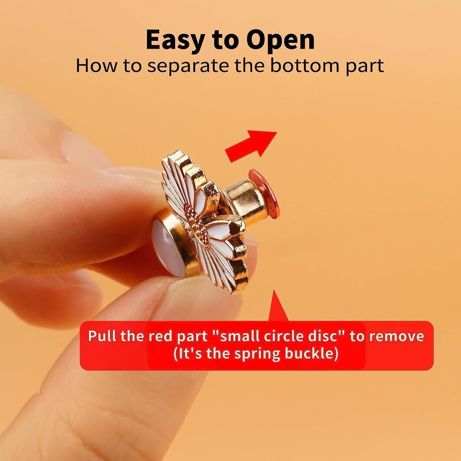 Image of CUZWAVE Adjustable Waist Buckle for Pants,Double flower waist pins Pack Of 2 Brooch