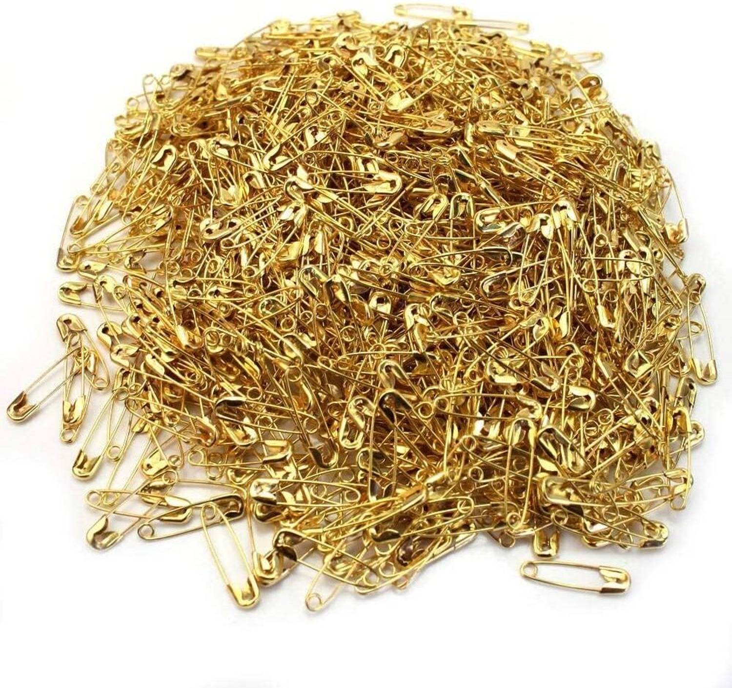 AKIKOAOKI Golden Plated Mini Safety Pins for Clothing Brooch