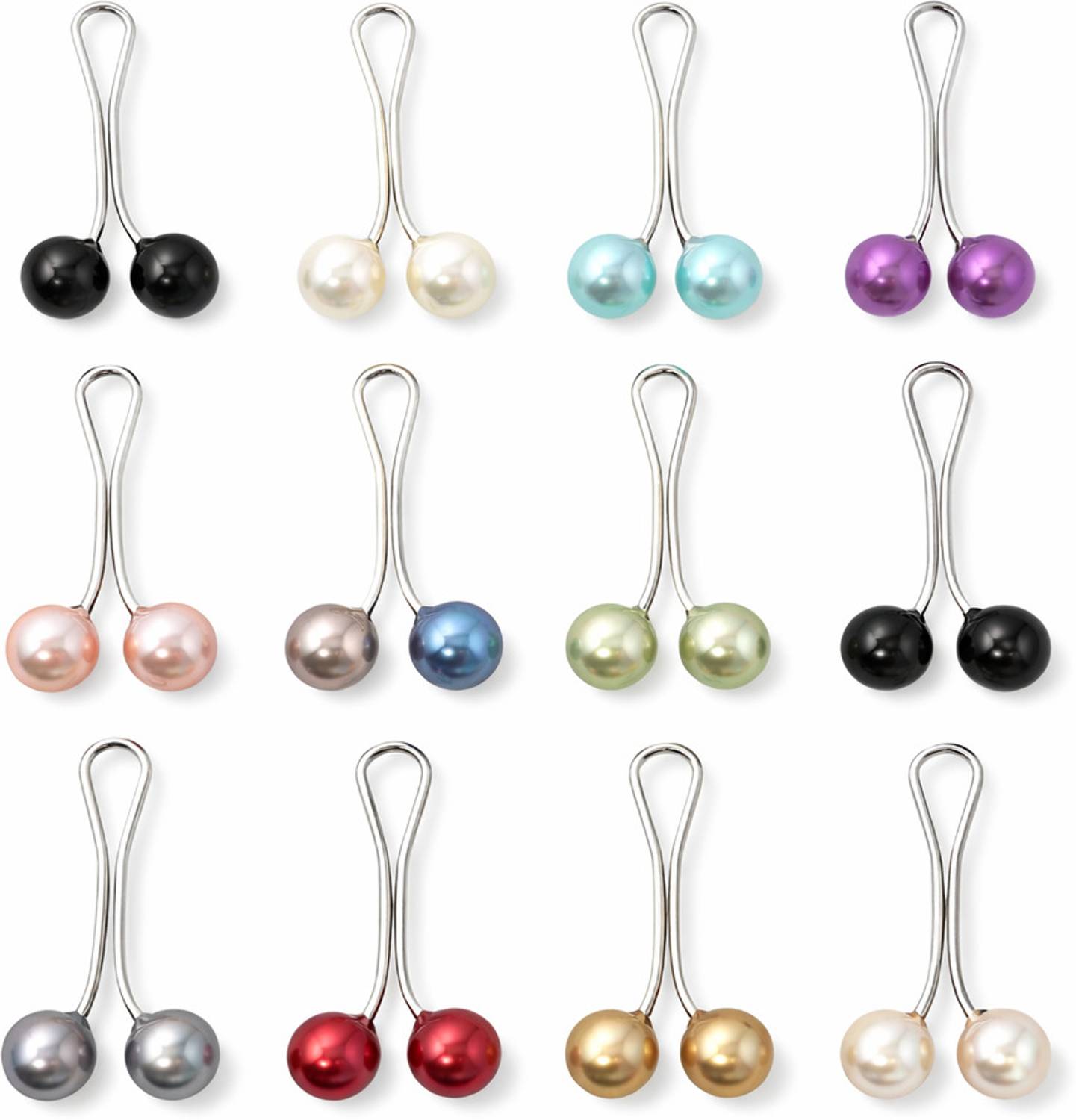 afifa Multicolor U-Shaped Pearl Hijab Pins for Women & Girls Scarf Brooch Set Brooch