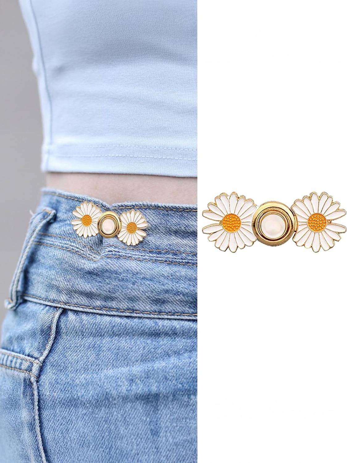 MGNLR Instant Jeans Button Pins Waist Tightener Pack of 1