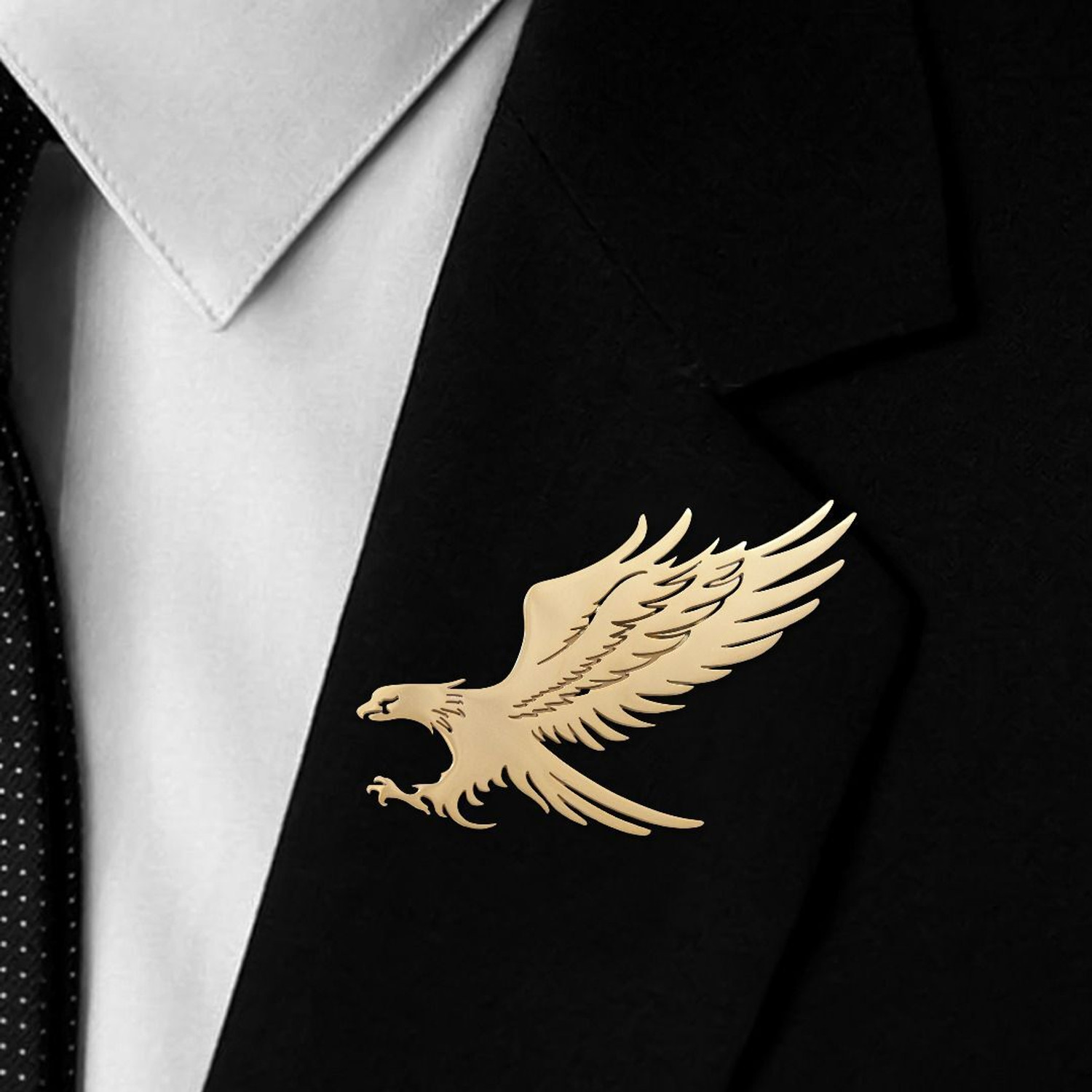 Image of Adorn Stainless Steel Eagle Brooch For Men / Women Brooch