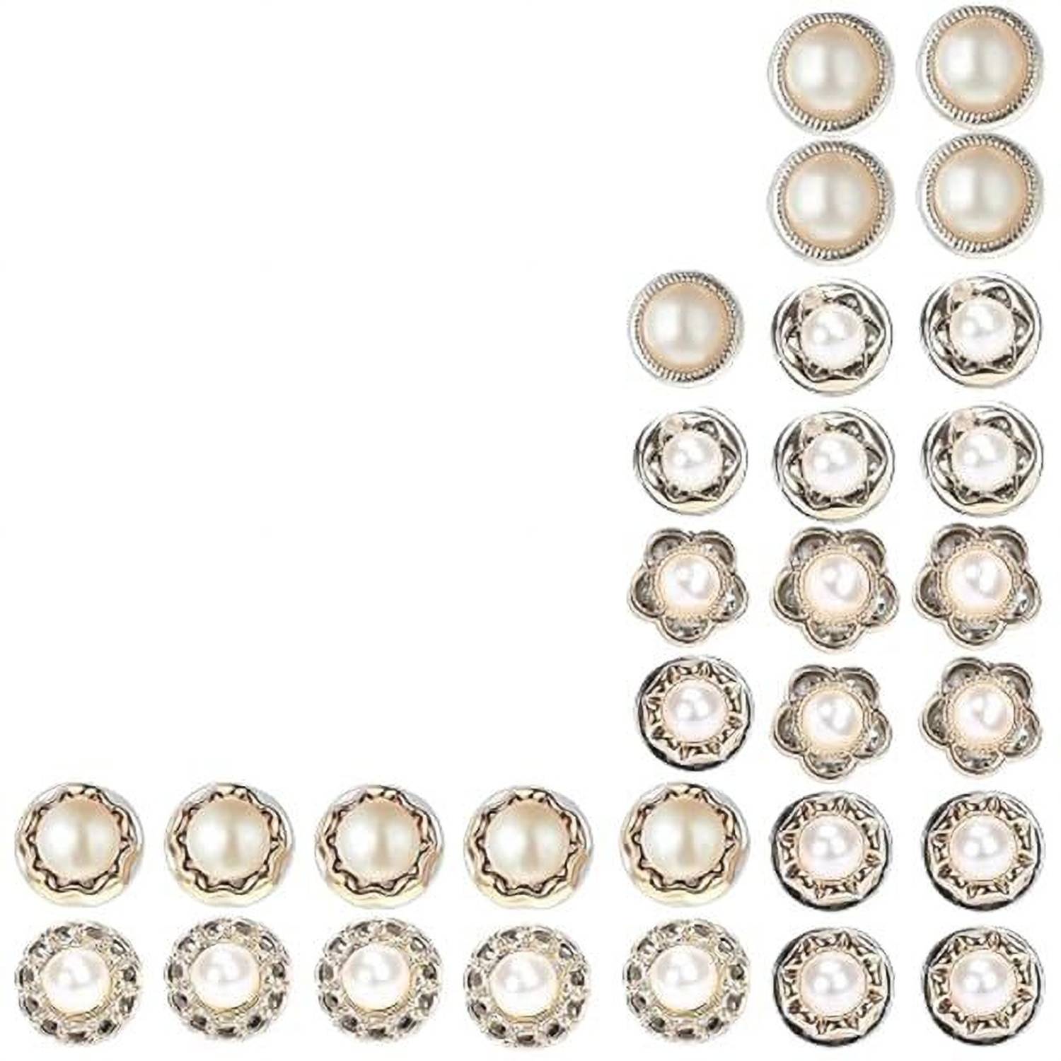 afifa Brooch Pins for Women Modesty Pearl & Enamel Safety Button Pins (Pack of 20) Brooch