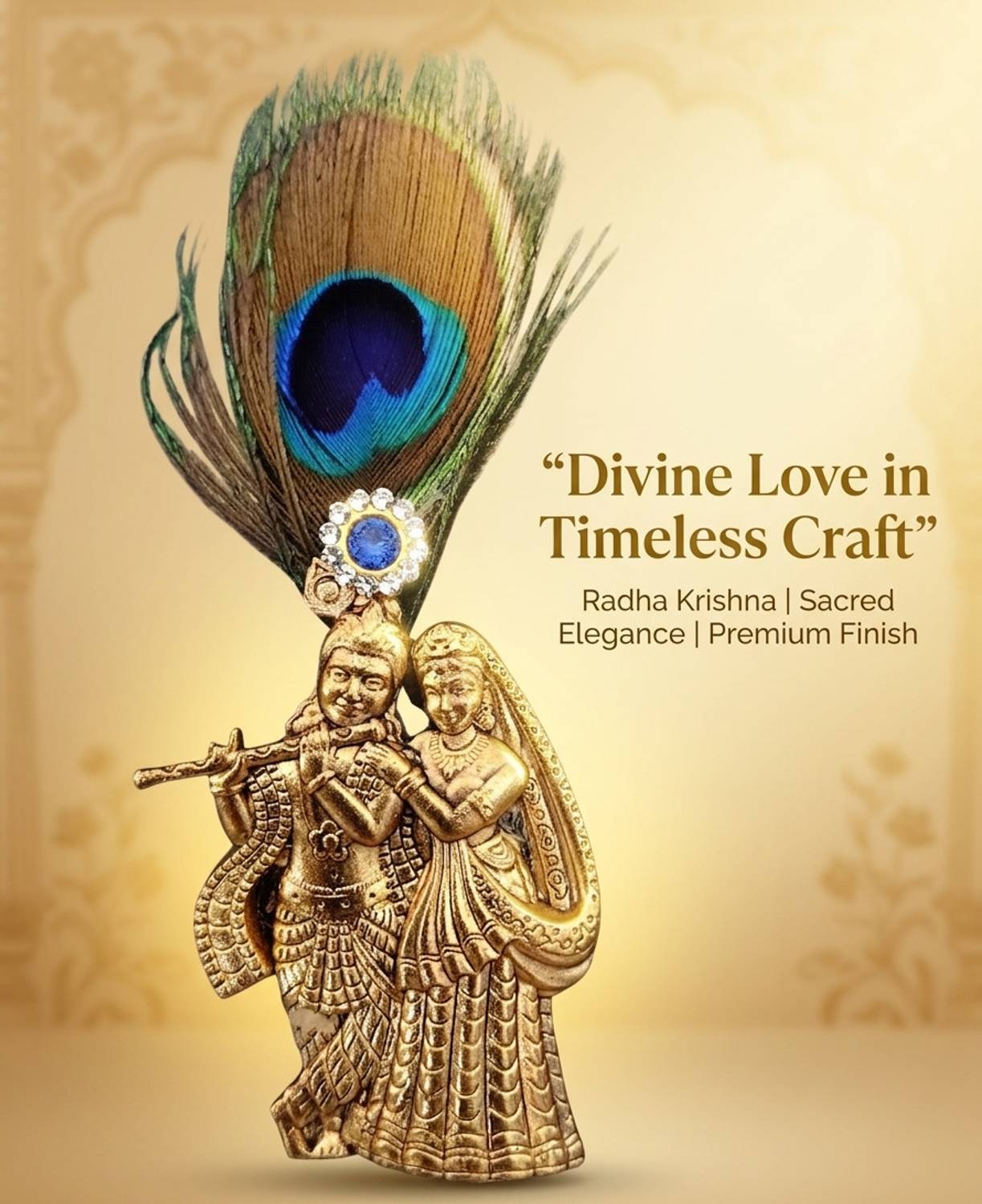 AMRAT NAATH - Fashion jewellery Radha Krishna Mor Pankh Divine Brooch Brooch