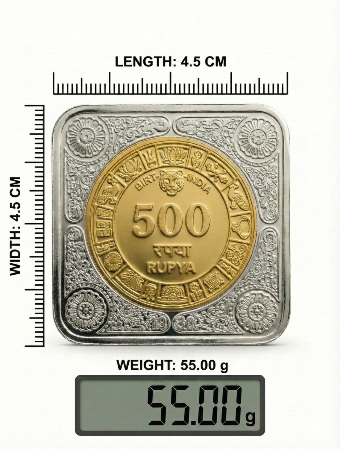 Image of showify Gold silver-500 Goldplated, Silver plated Paper Weights with Gold and silver plated
