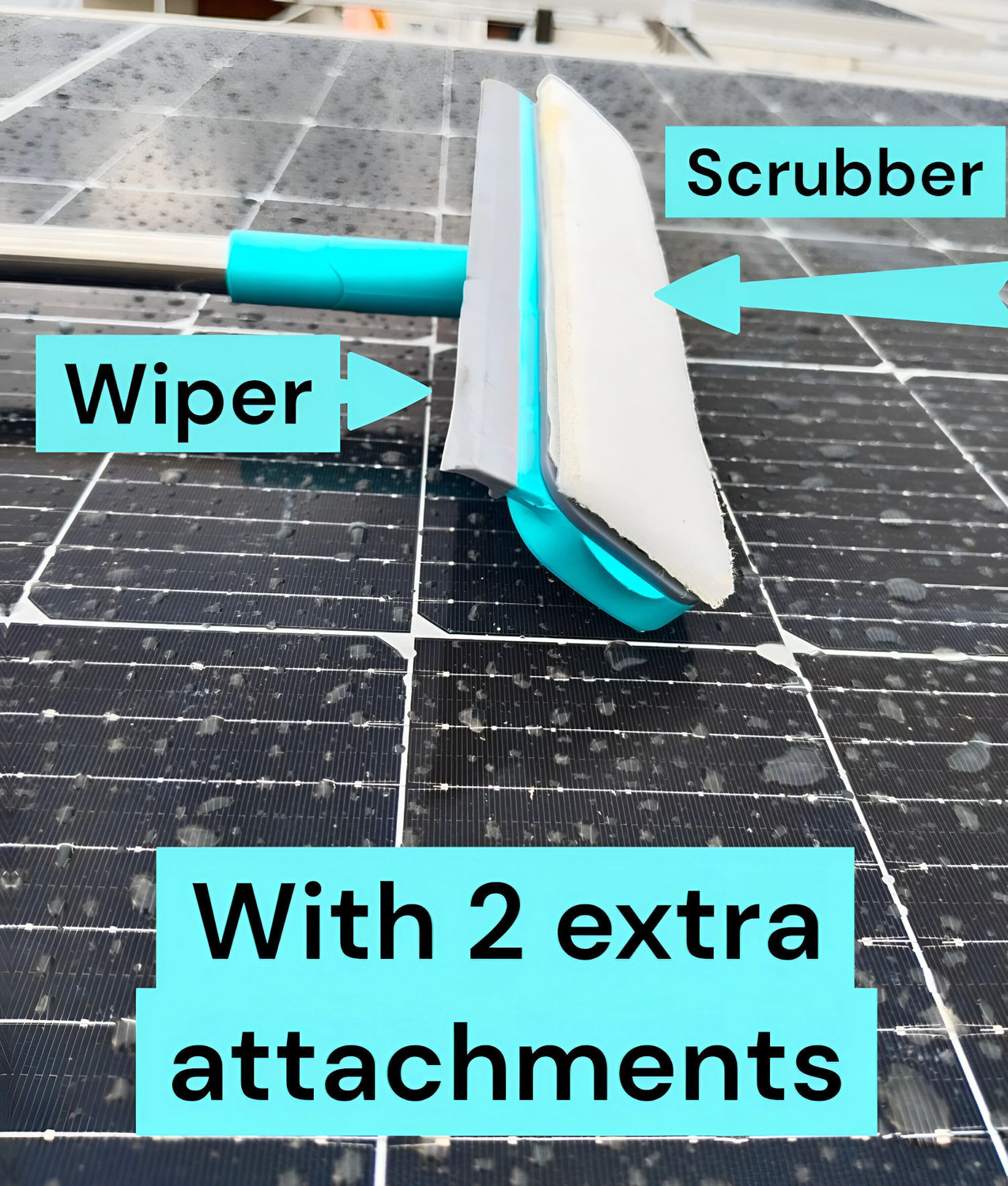 Image of Tubi solar panel cleaning brush Nylon Wet and Dry Brush