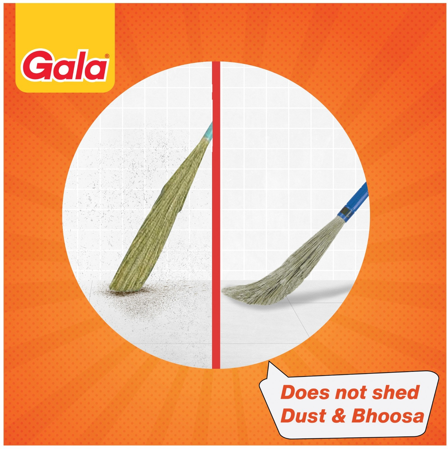Image of GALA No Dust XL Plastic Wet and Dry Broom (Blue)