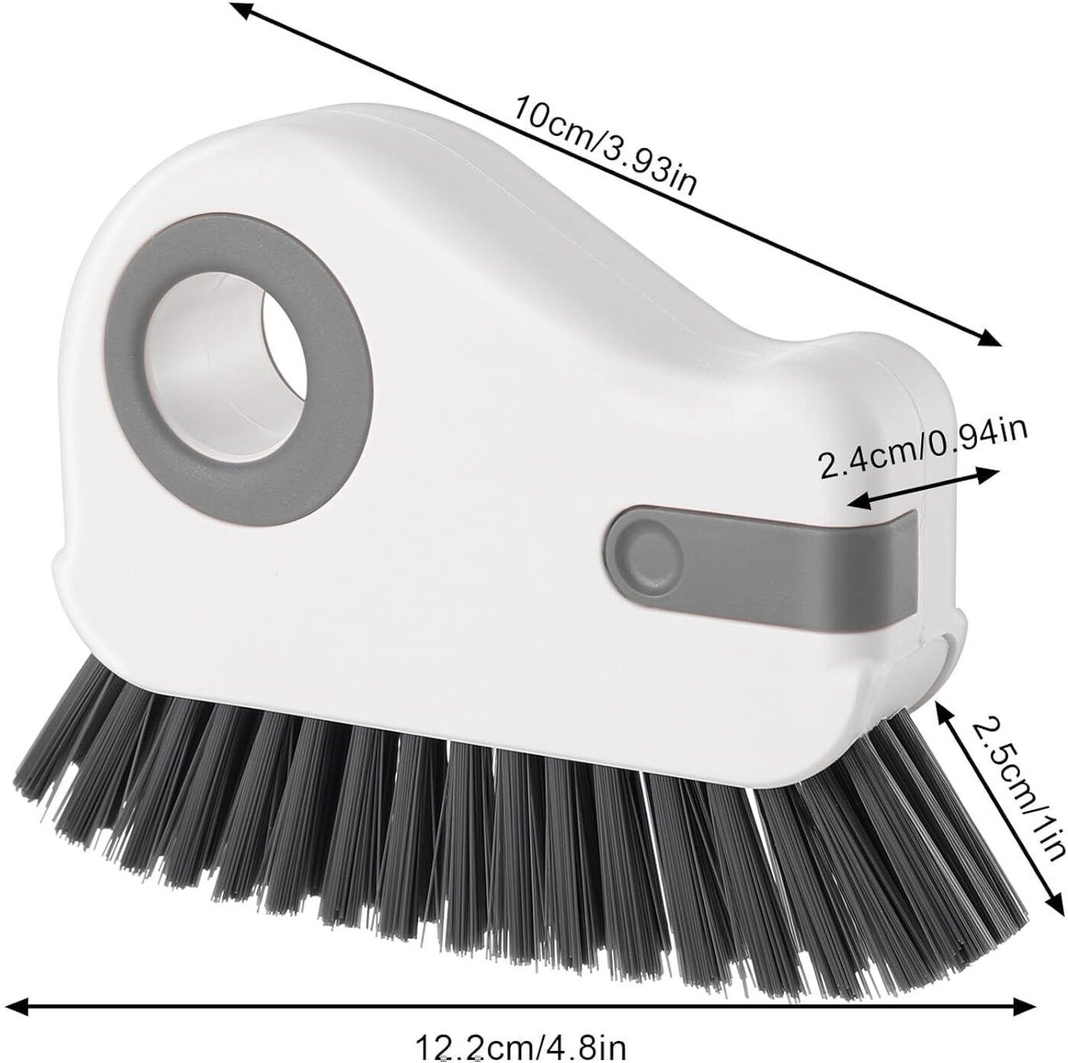 Image of MAAUVTOR Groove Cleaning Brush for Window Seal Door Track 2 in 1 Grout Crevice Cleaner Microfibre Wet and Dry Brush