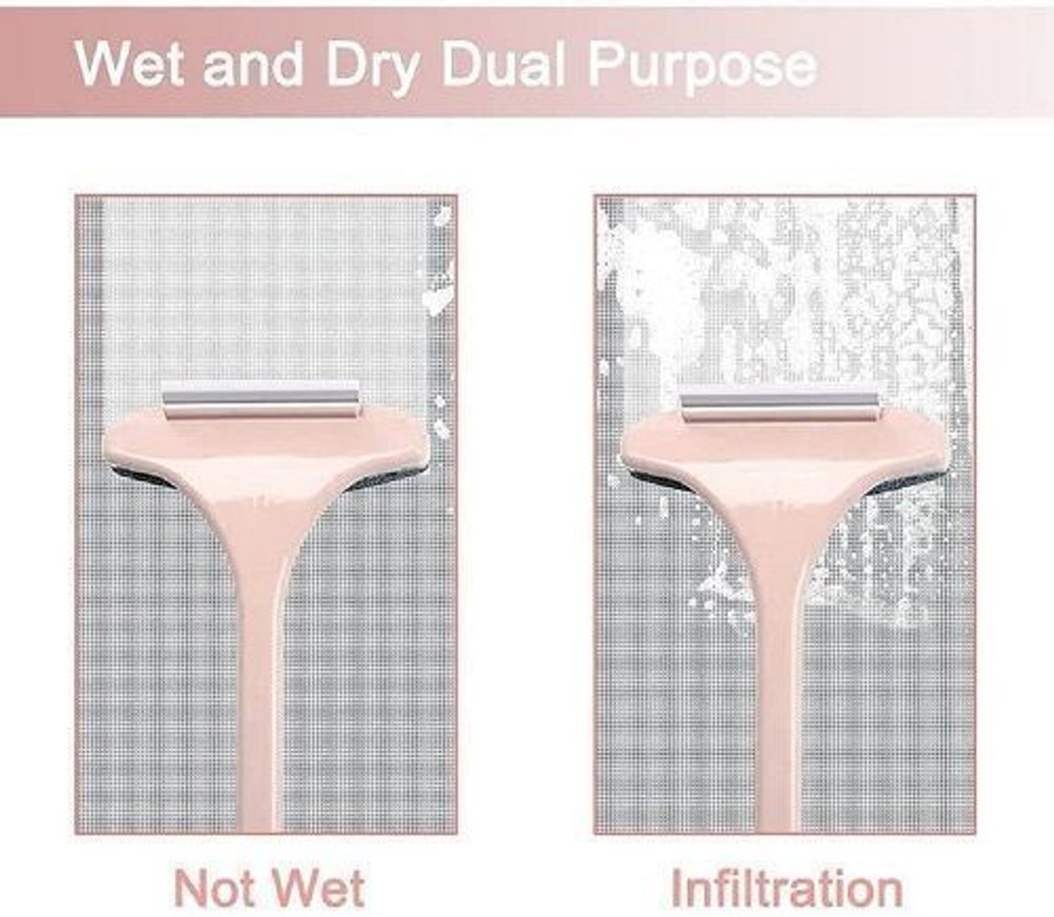 Image of JEFFDRA 2 in 1 Window Mesh Screen glass Cleaning brush Microfibre Wet and Dry Brush