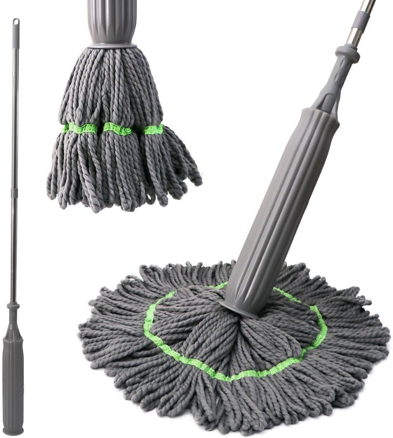 Image of MAAUVTOR 360Microfiber Twist Mop Floor Cleaner Super Absorbent household Dust Cleaning Microfibre Wet and Dry Brush