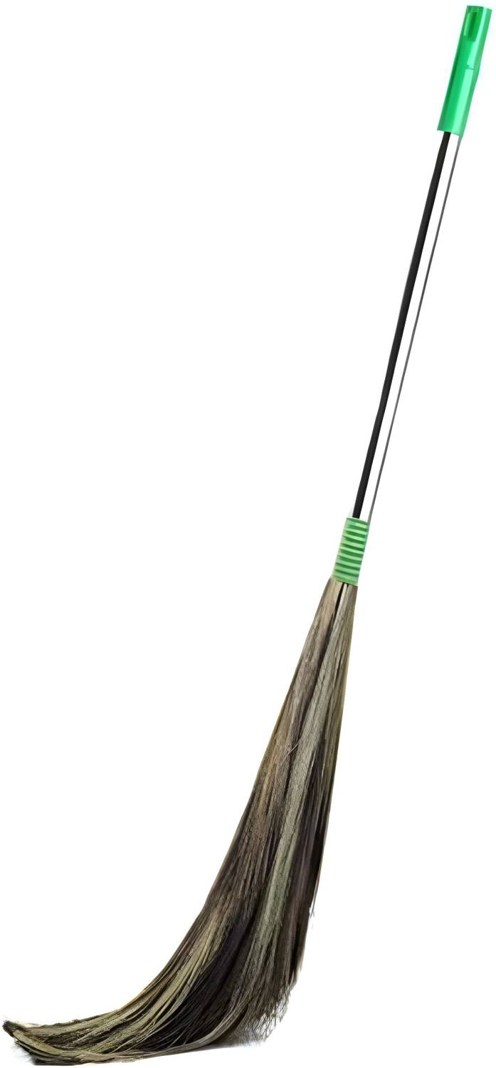 Buwas 100%natural Grass broom with steel handle Grass Dry Broom