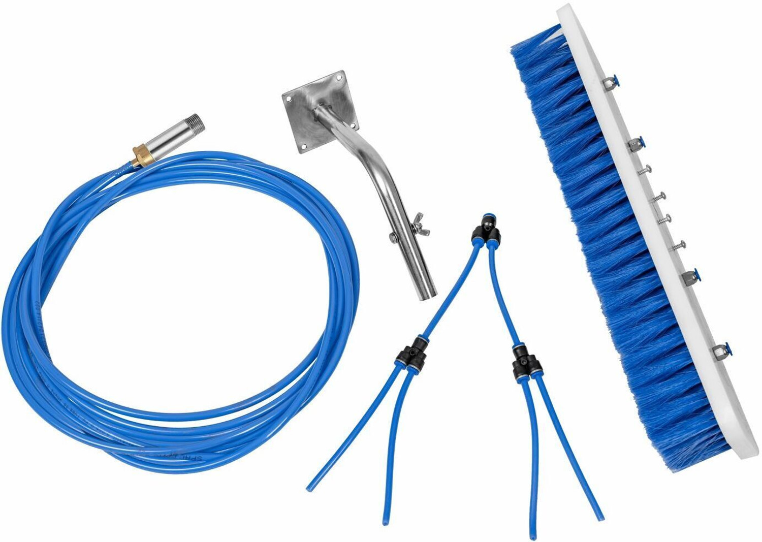 Image of balajiecom Solar Panel Cleaning - Heavy-Duty Nylon Brush with PU Pipe and Accessories Nylon Wet and Dry Brush