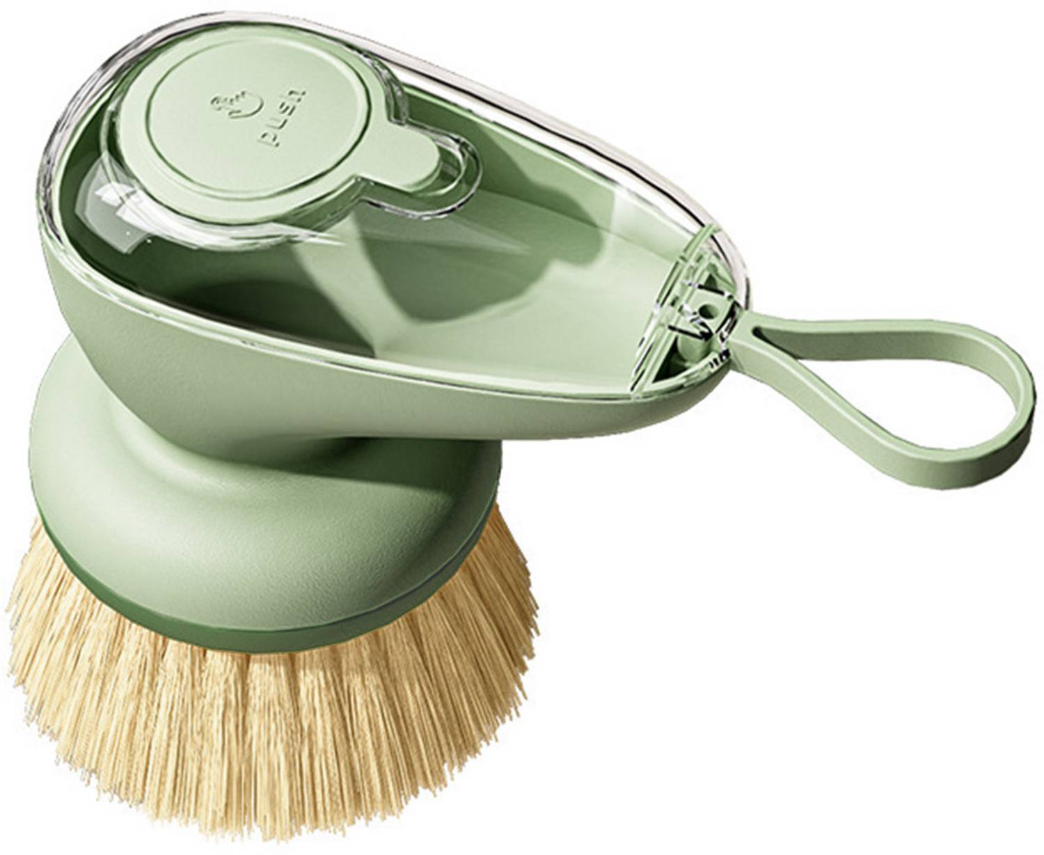 ELEPHANTBOAT 2 in 1 Kitchen Cleaner Brush with Soap Dispenser for Dishes and Utensils Fiber Wet Brush — Cleaning Tools