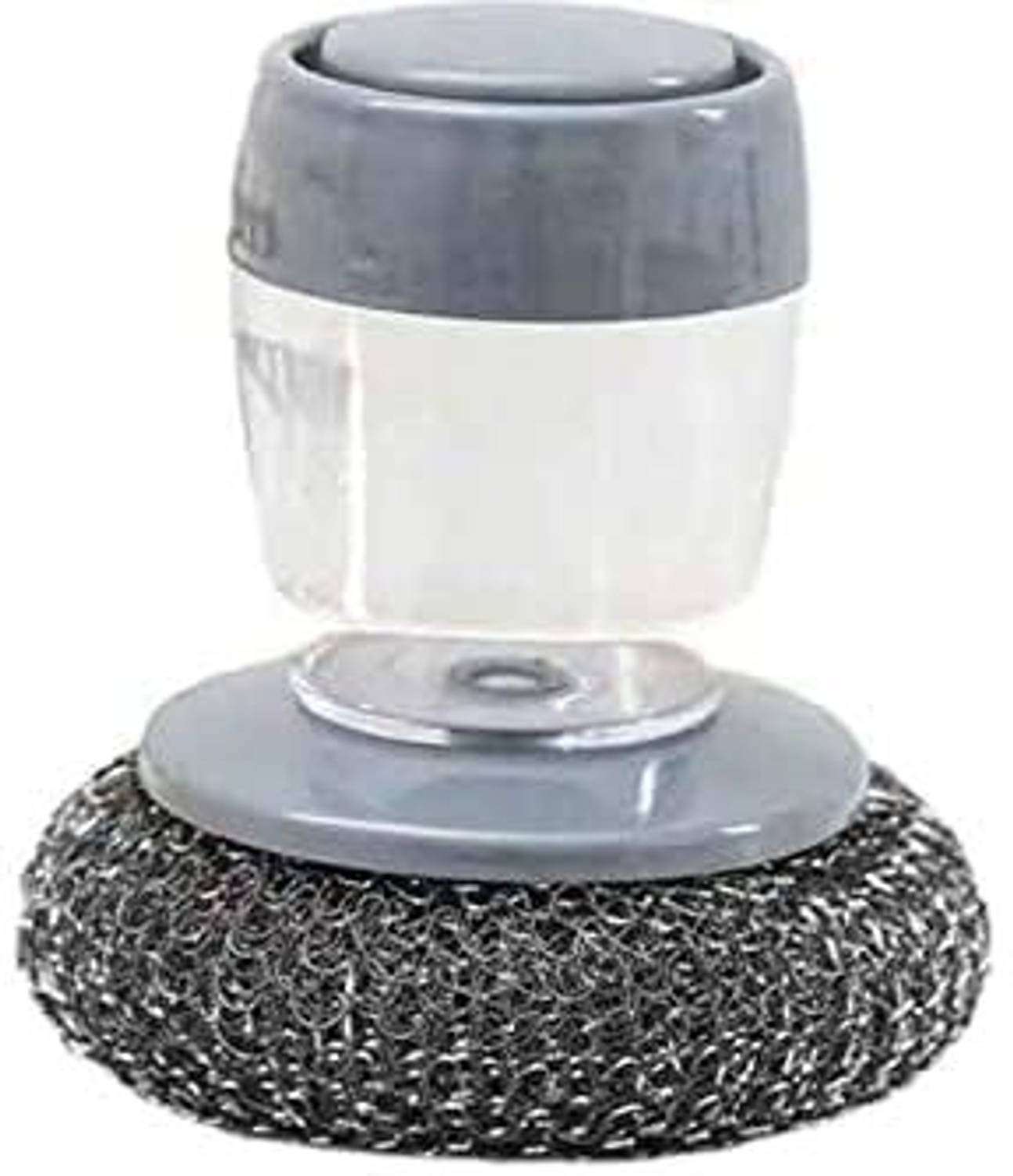 BBBIKINI Cleaning Brush with Liquid Soap Dispenser Palm Brush with Storage Stand C Plastic Wet and Dry Brush