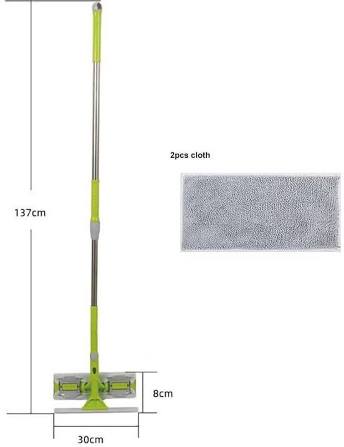Image of SCRUMBLE CREATION SolarWipe Pro 2-in-1 Solar Panel & Window Cleaning Kit with Extendable Handle Microfibre Wet and Dry Brush