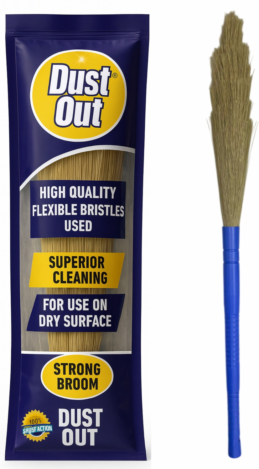 Image of DustOut Palstic Broom Plastic Dry Broom