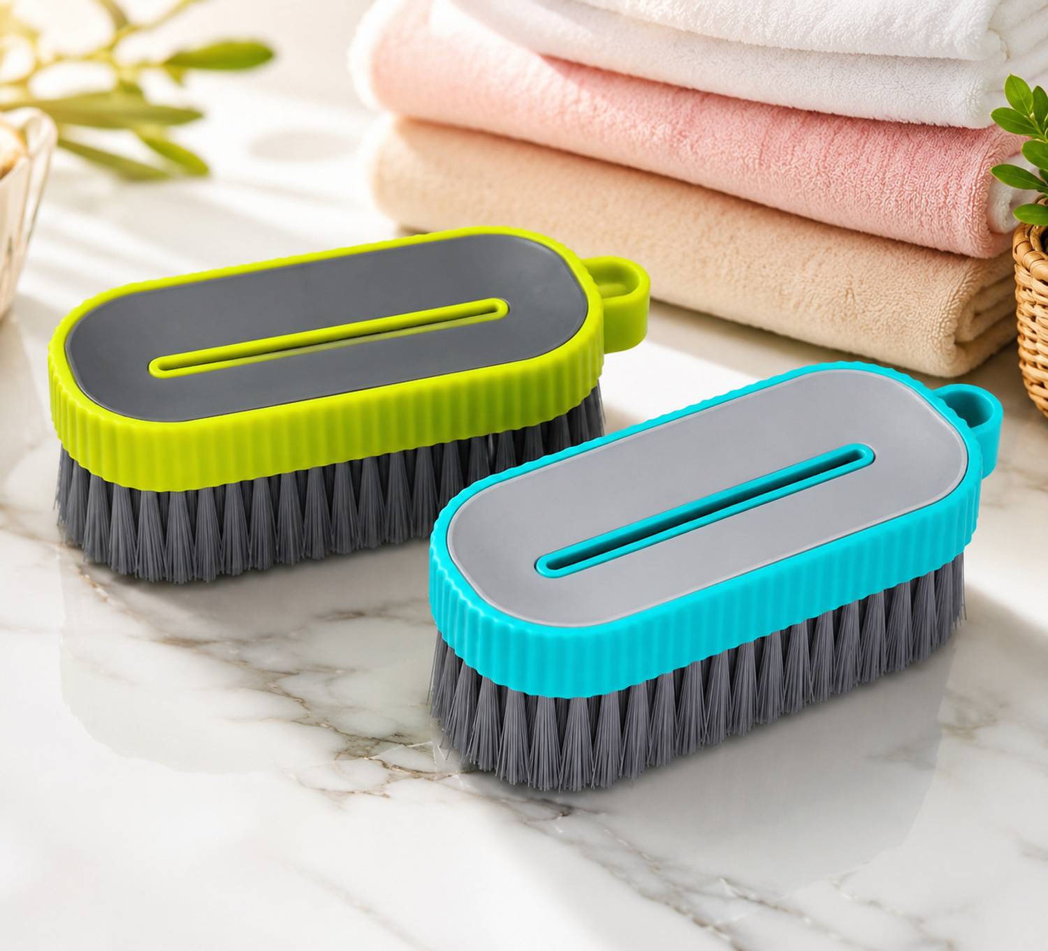 Krishna Creations Multi-Purpose Plastic Cloth Washing Brush Plastic Wet and Dry Brush — Cleaning Tools