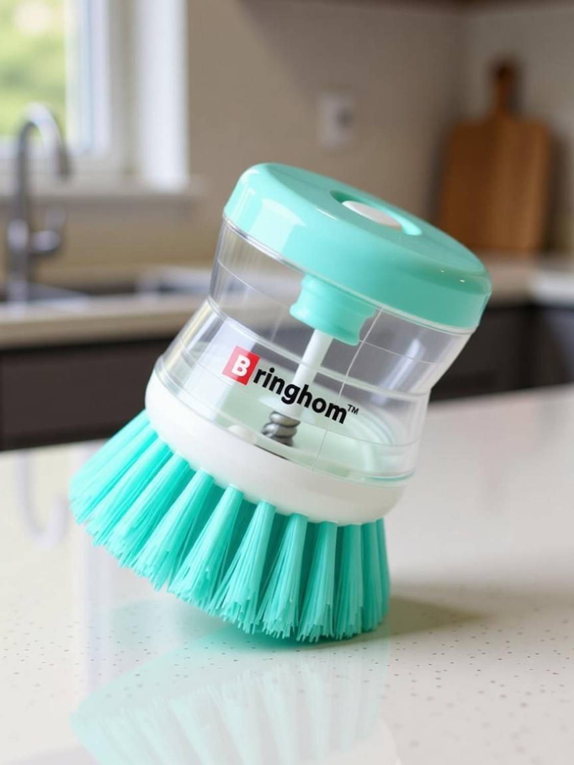 Bringhom Sink & Dish Cleaning Brush with Soap Dispenser - Image 5
