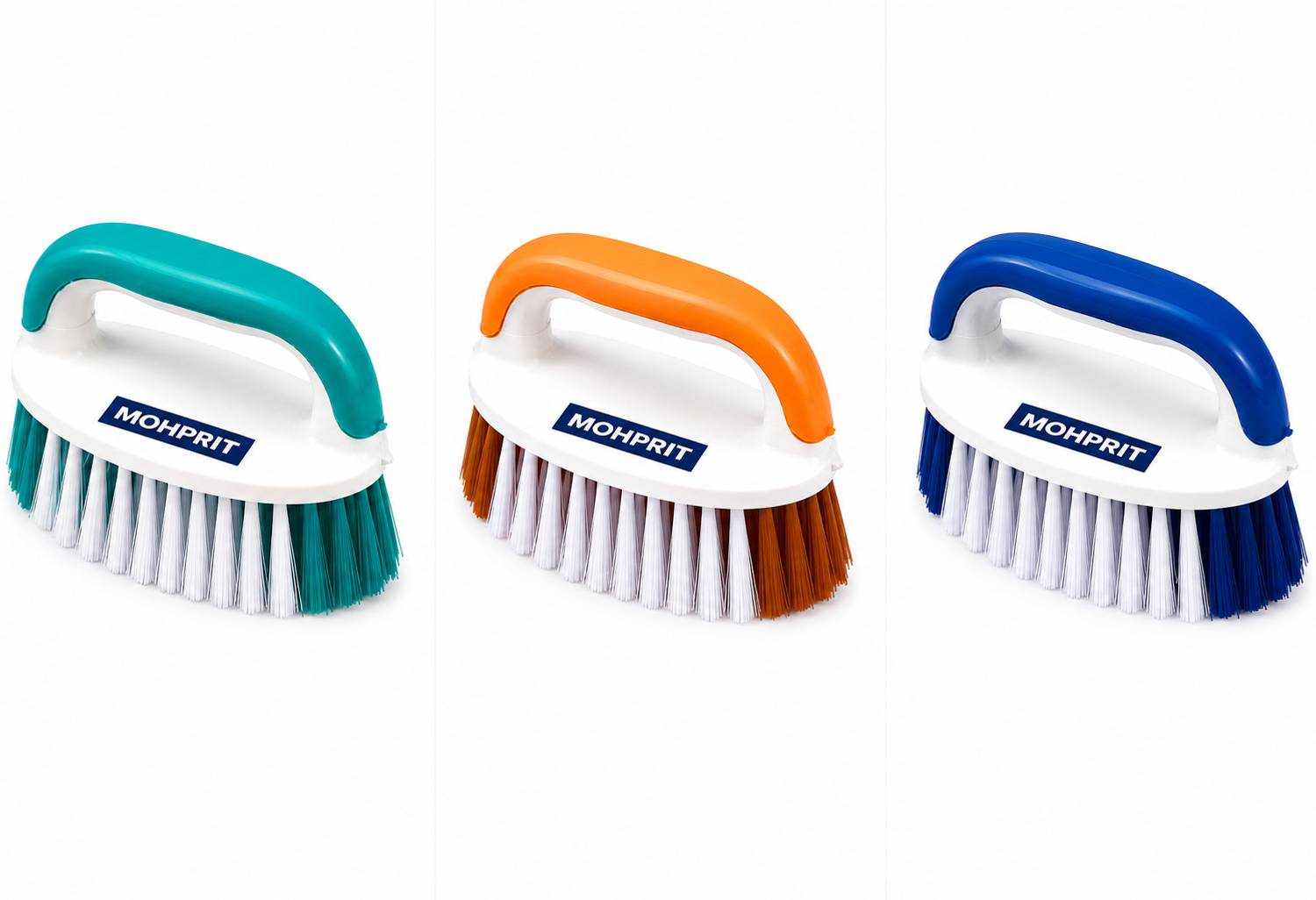 Mohprit Multipurpose Hand Scrub Cleaning Brush for Bathroom, Kitchen & Clothes Washing Plastic Wet and Dry Brush — Cleaning Tools