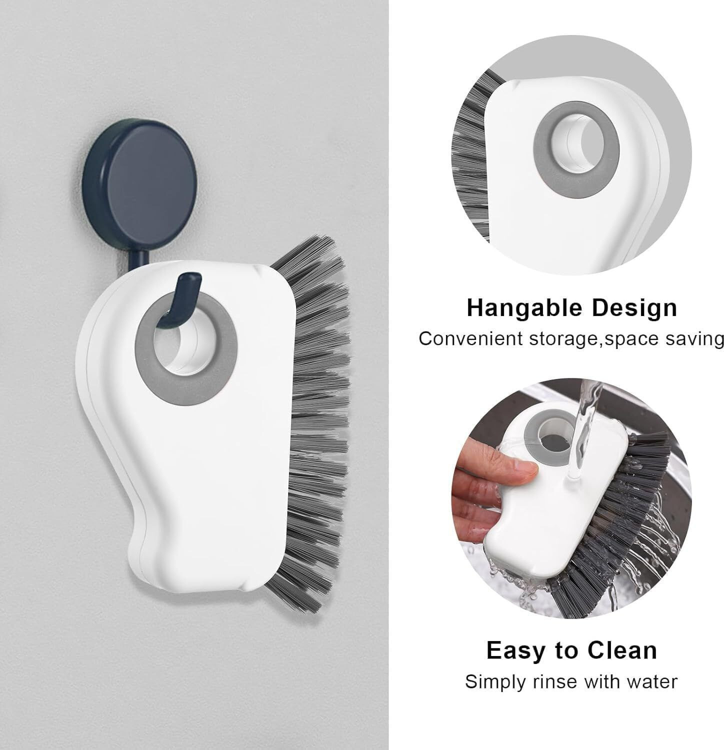 Image of MAAUVTOR Groove Cleaning Brush for Window Seal Door Track 2 in 1 Grout Crevice Cleaner Microfibre Wet and Dry Brush