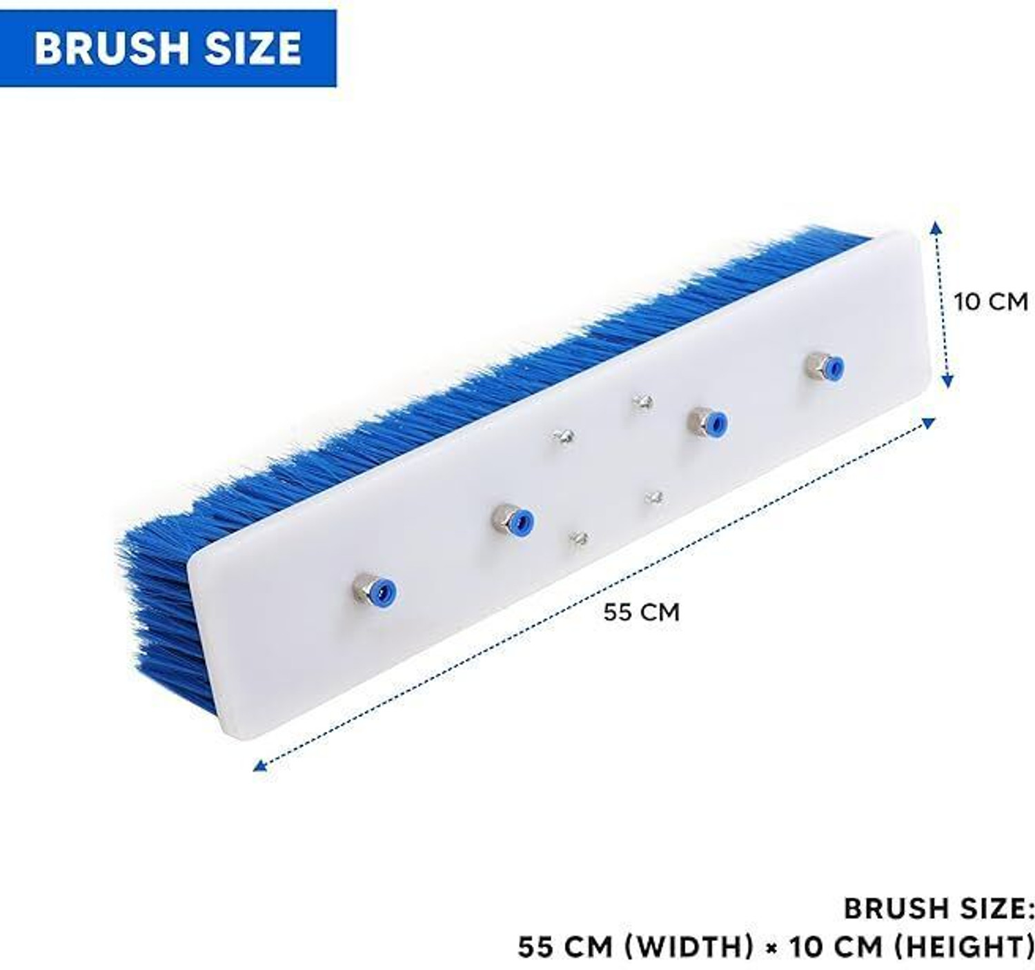 Image of balajiecom Solar Panel Cleaning - Heavy-Duty Nylon Brush with PU Pipe and Accessories Nylon Wet and Dry Brush