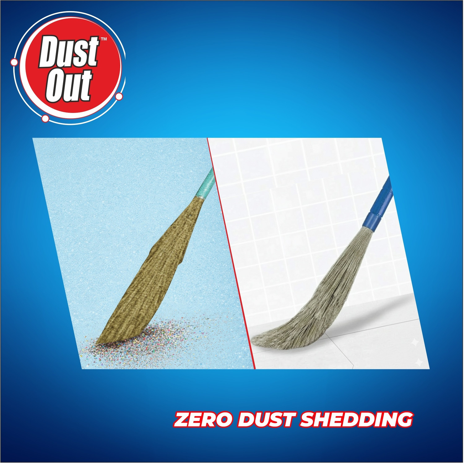 Image of DustOut Palstic Broom Plastic Dry Broom