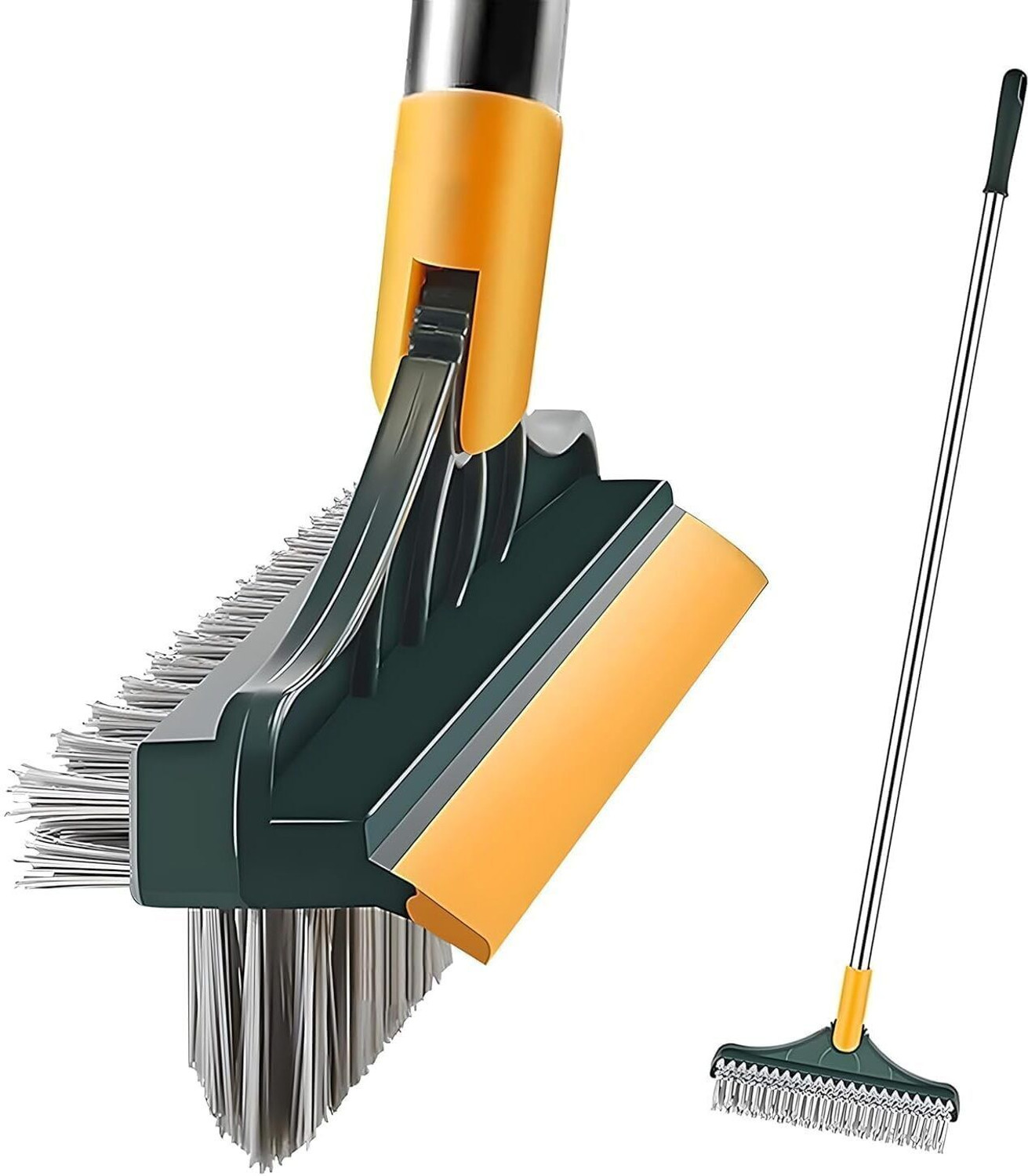 Image of On cart 3 in 1 Tiles cleaning Floor Scrub Brush Microfibre Wet and Dry Brush