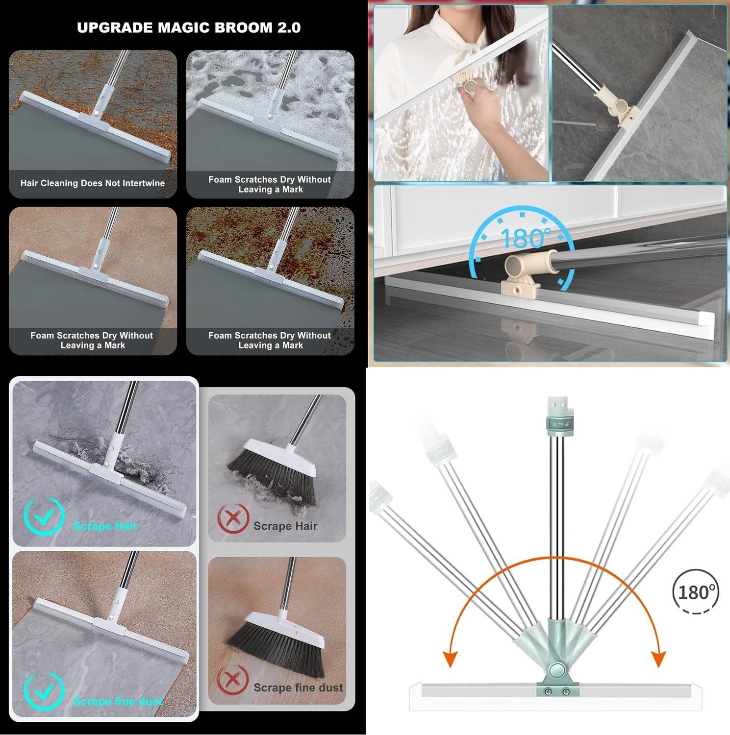 QOZWEID 3 in 1 Magic Broom Floor Wiper - Image 2