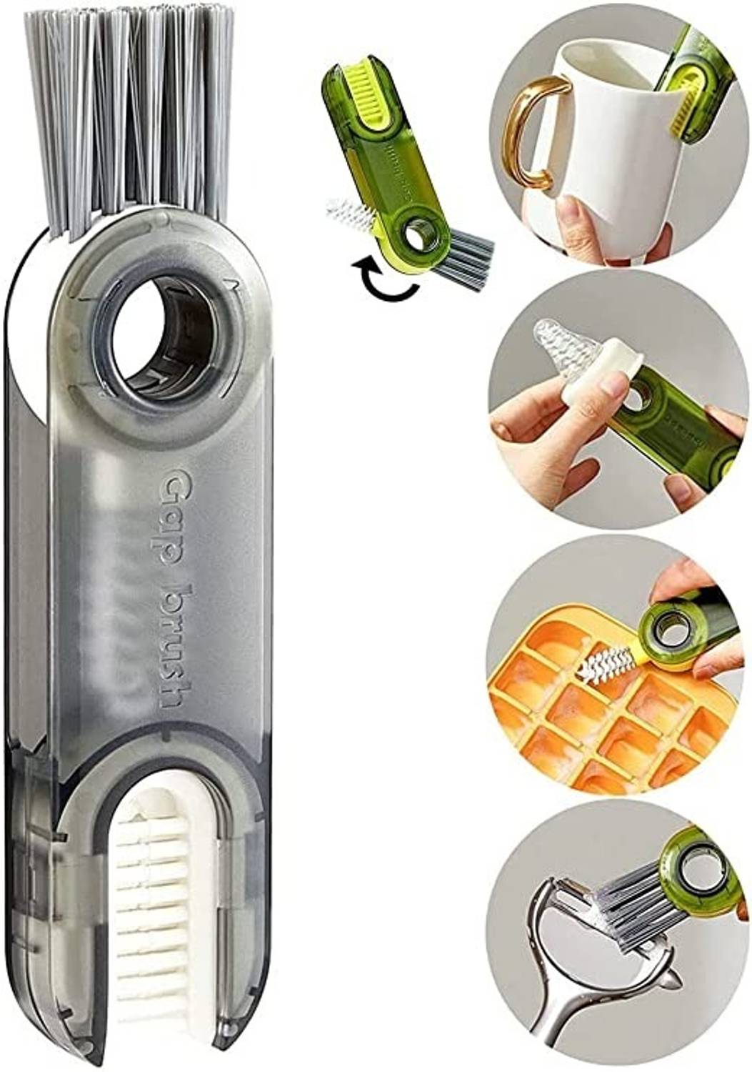 Bekner 3 in 1 Multifunctional Cleaning Brush Home Kitchen Cleaning Tools Nylon Wet and Dry Brush