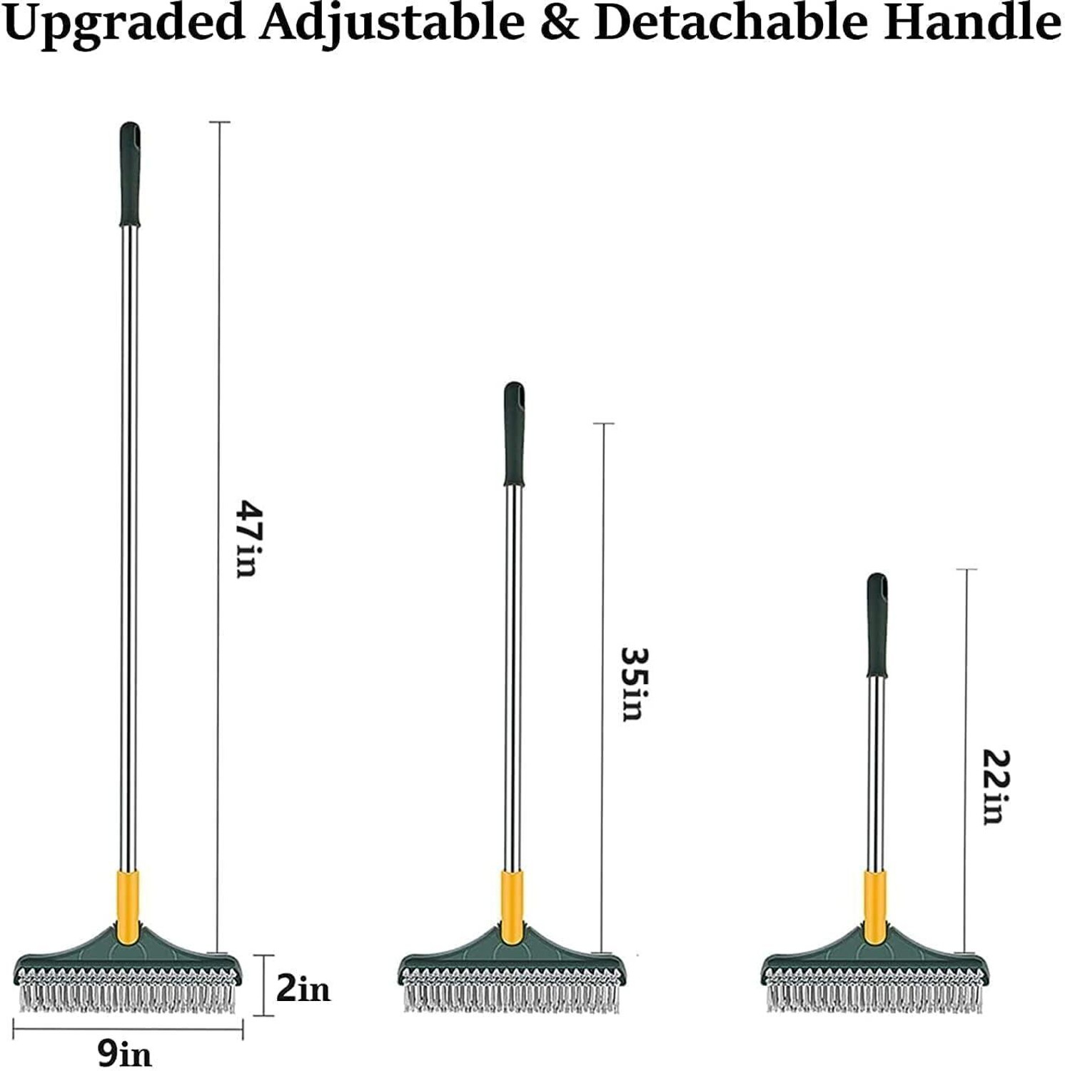 Image of On cart 3 in 1 Tiles cleaning Floor Scrub Brush Microfibre Wet and Dry Brush